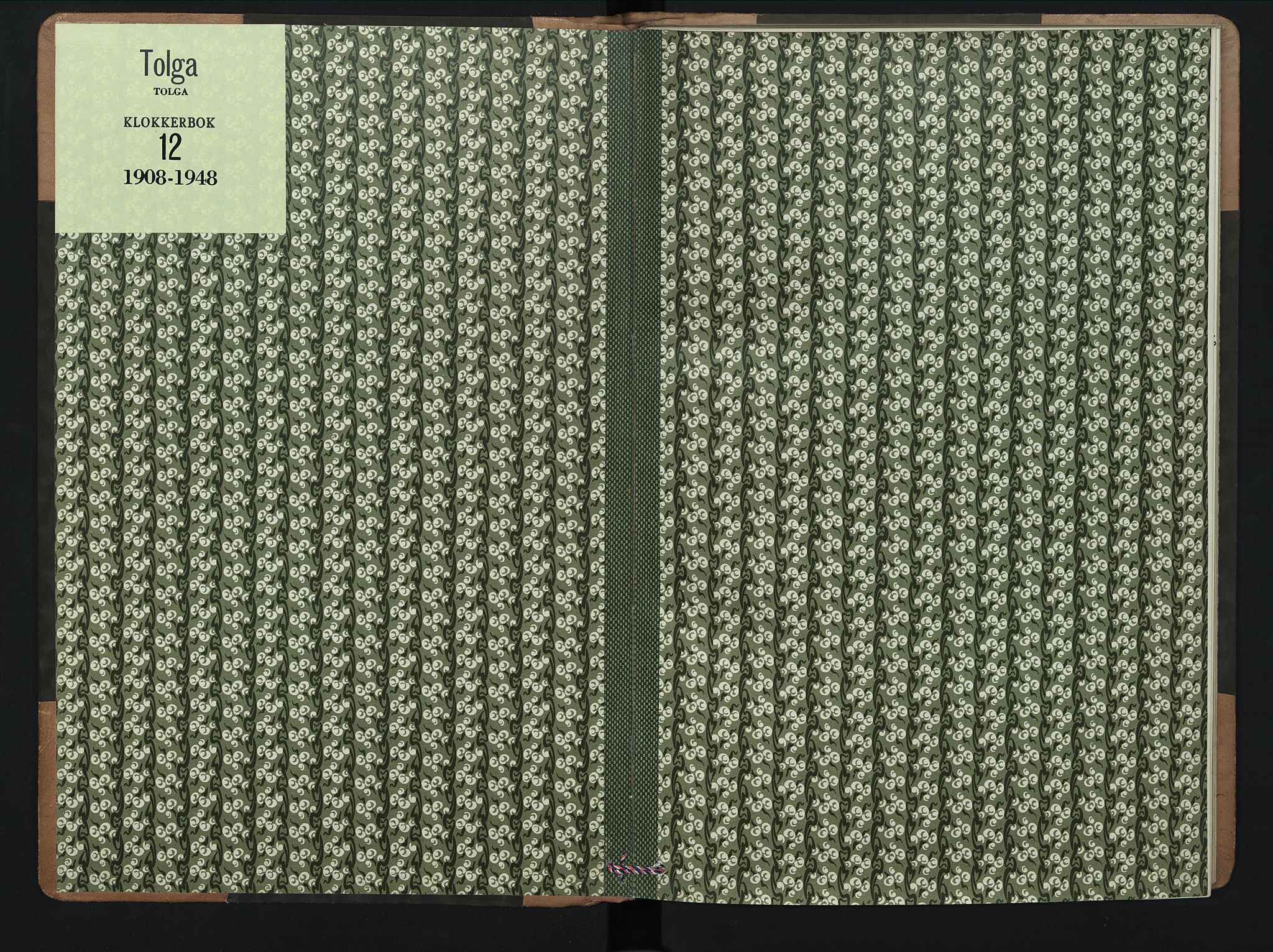Tolga prestekontor, SAH/PREST-062/L/L0012: Klokkerbok nr. 12, 1908-1948