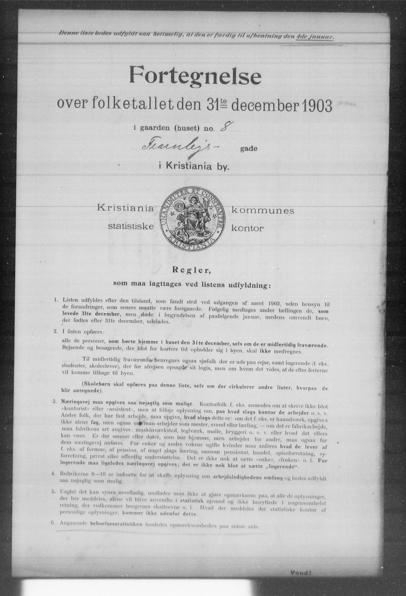 OBA, Kommunal folketelling 31.12.1903 for Kristiania kjøpstad, 1903, s. 4959