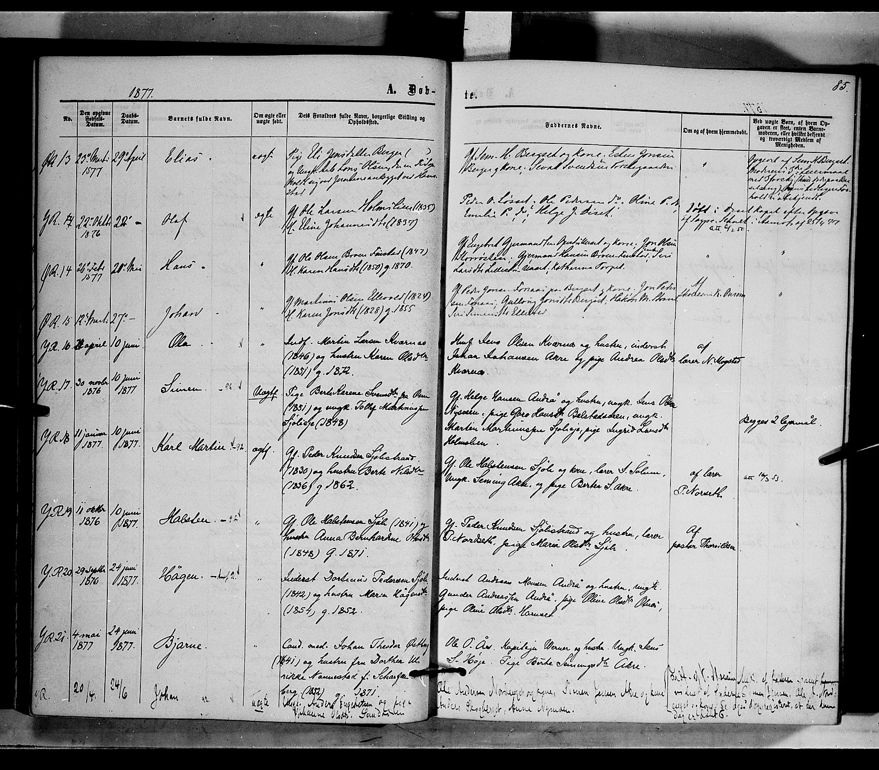 Rendalen prestekontor, AV/SAH-PREST-054/H/Ha/Haa/L0006: Ministerialbok nr. 6, 1867-1877, s. 85