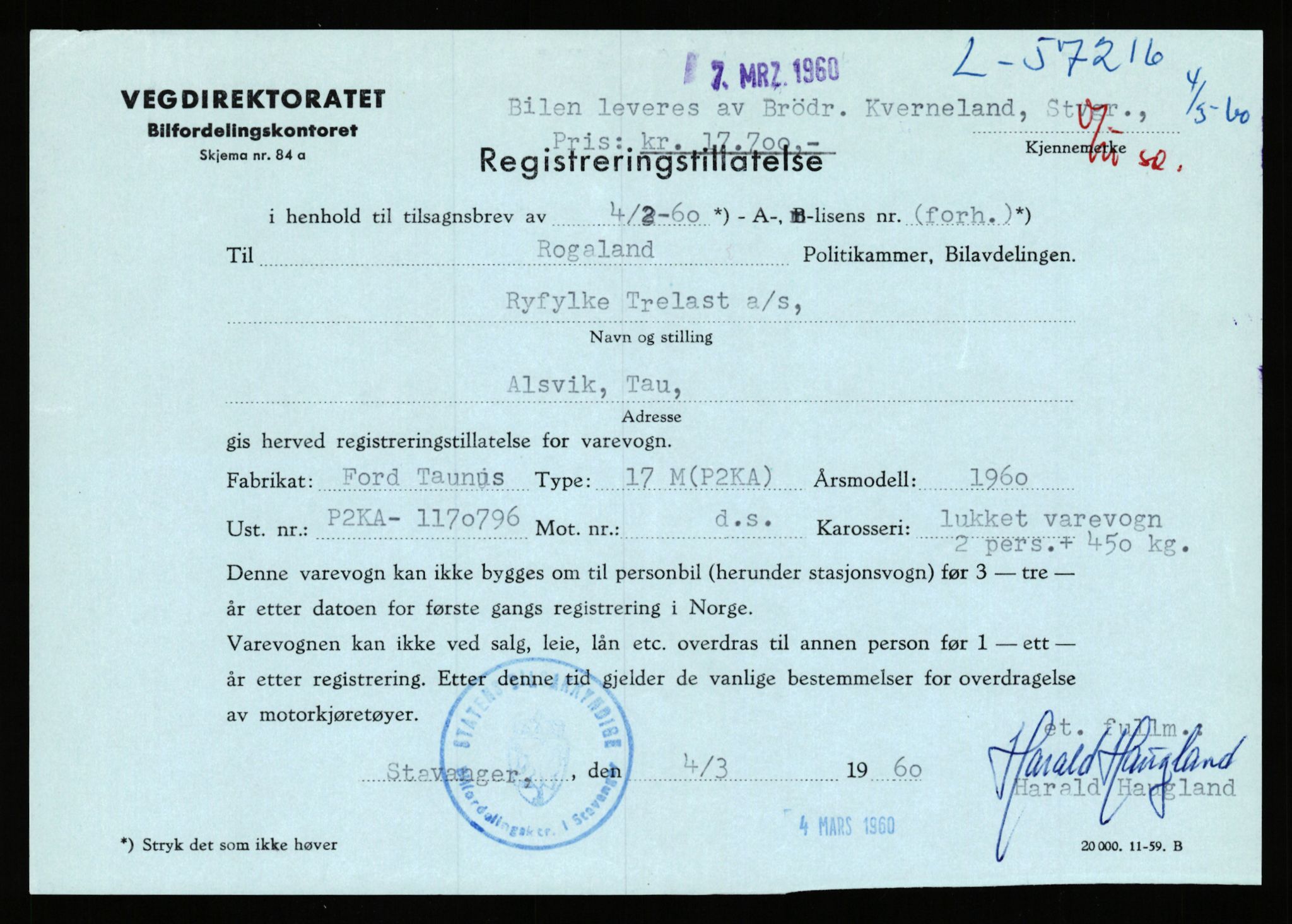 Stavanger trafikkstasjon, AV/SAST-A-101942/0/F/L0057: L-57200 - L-57999, 1930-1971, s. 59