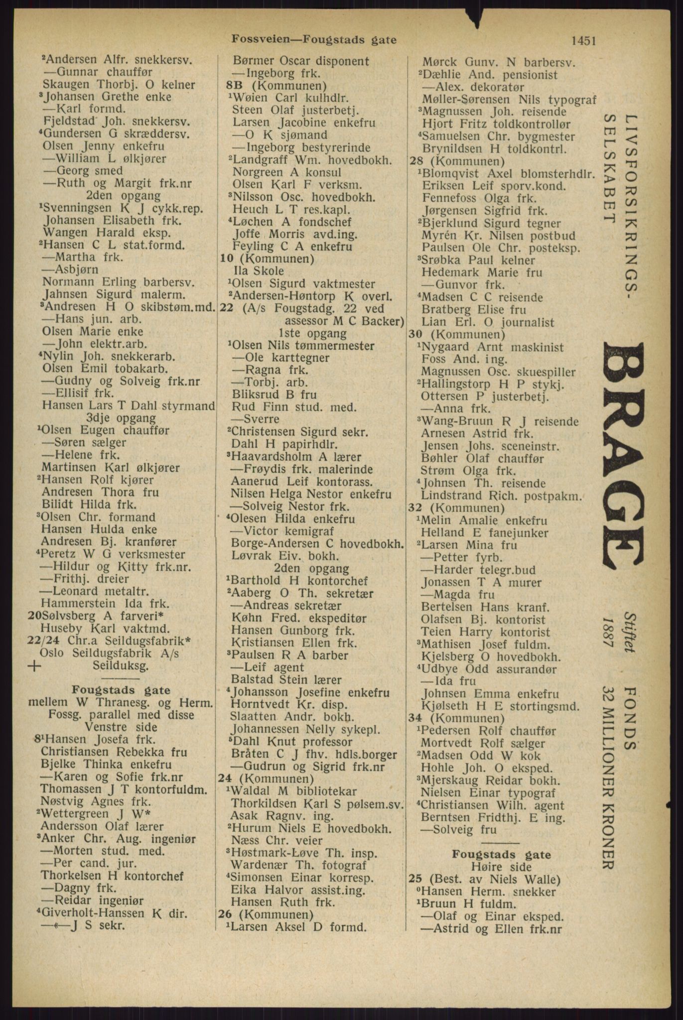 Kristiania/Oslo adressebok, PUBL/-, 1927, s. 1451