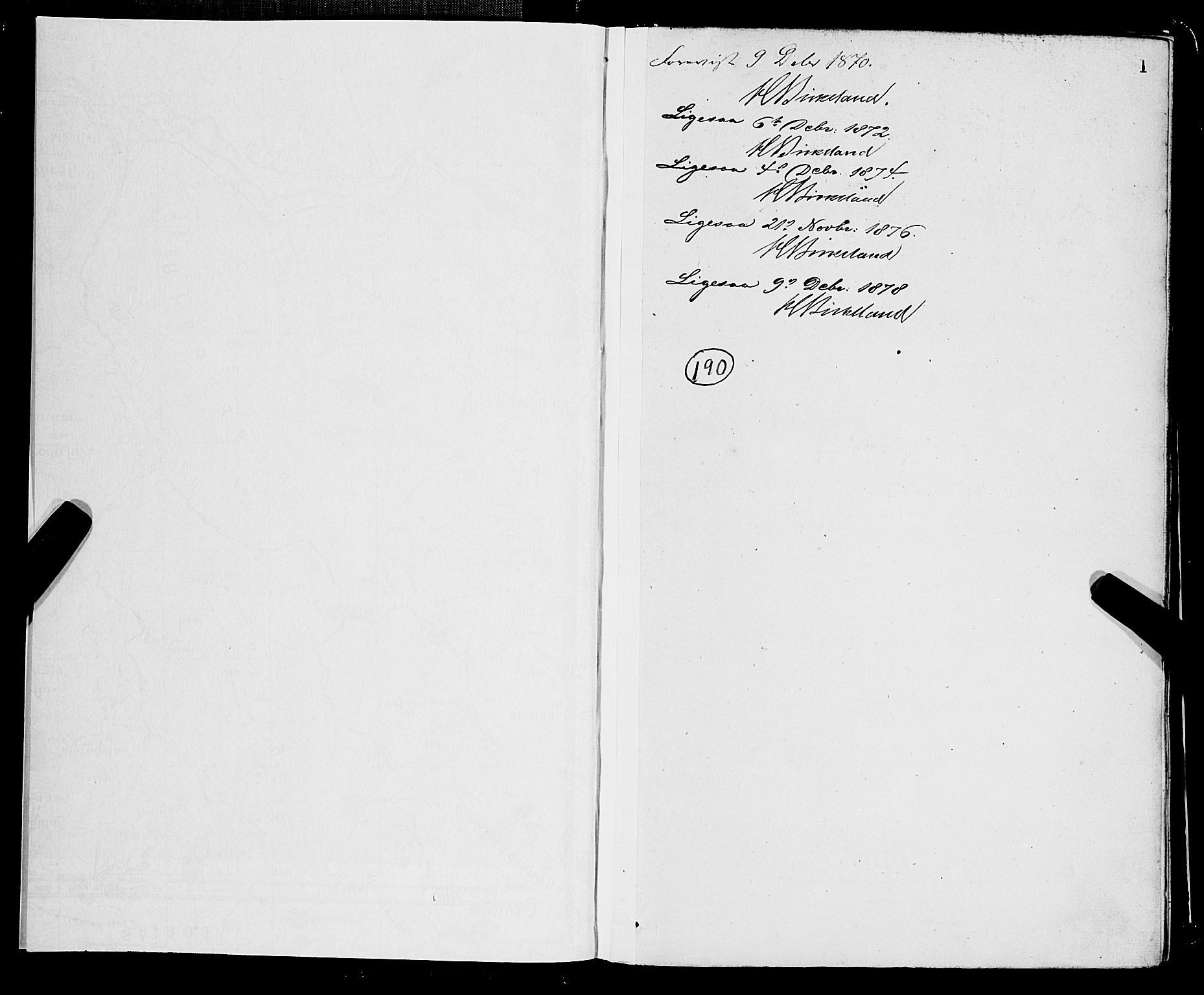 Domkirken sokneprestembete, SAB/A-74801/H/Hab/L0013: Klokkerbok nr. B 6, 1869-1876