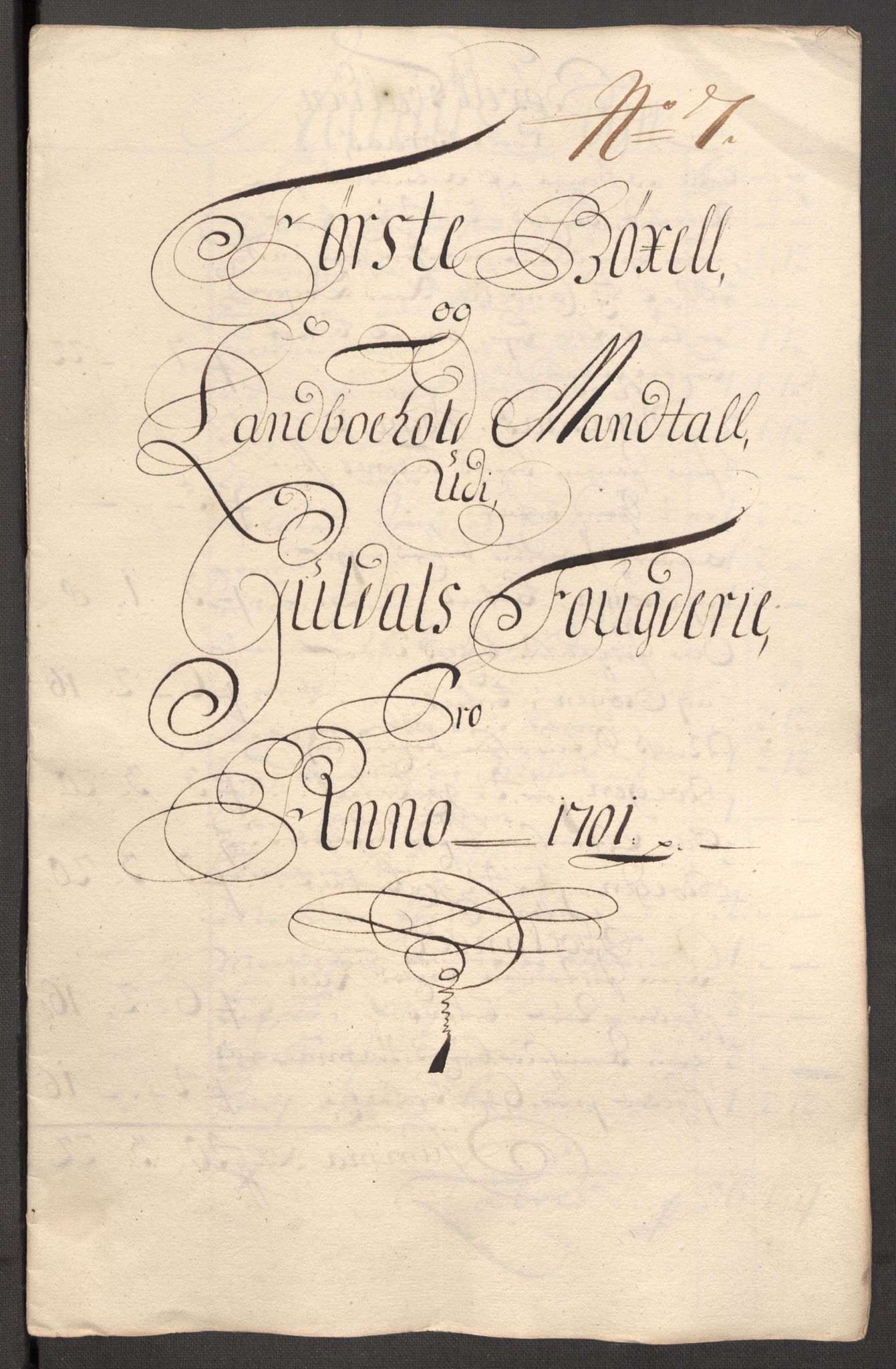 Rentekammeret inntil 1814, Reviderte regnskaper, Fogderegnskap, AV/RA-EA-4092/R60/L3951: Fogderegnskap Orkdal og Gauldal, 1701, s. 255