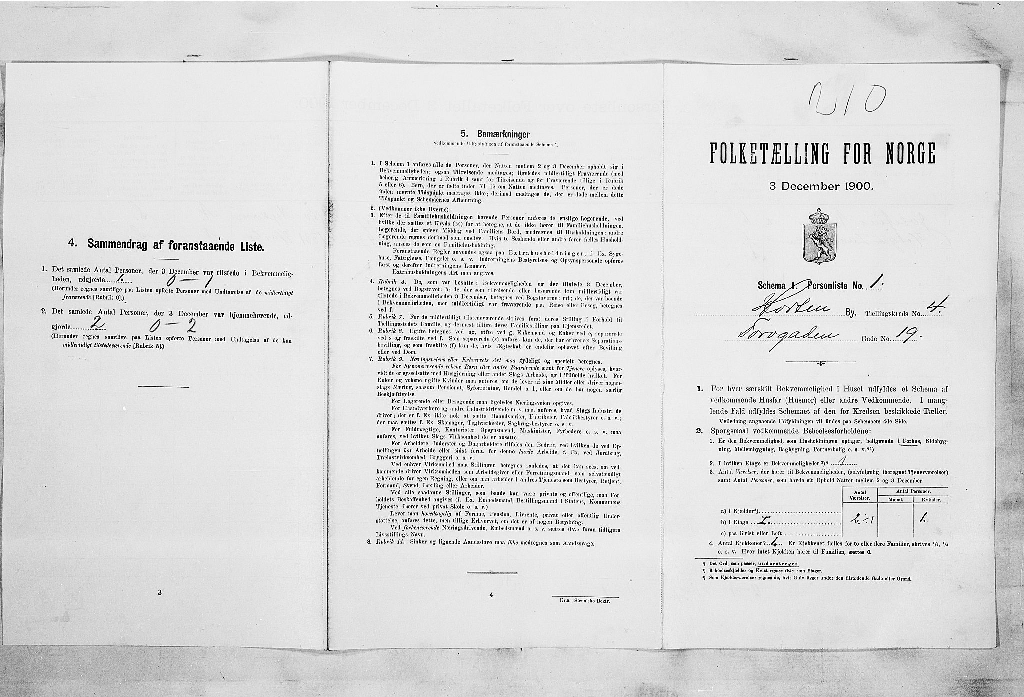 RA, Folketelling 1900 for 0703 Horten ladested, 1900, s. 3080