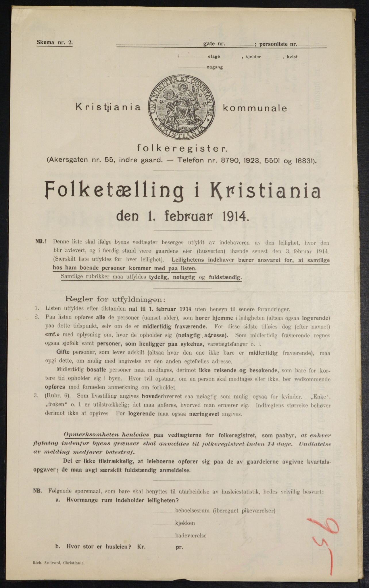 OBA, Kommunal folketelling 1.2.1914 for Kristiania, 1914, s. 69540