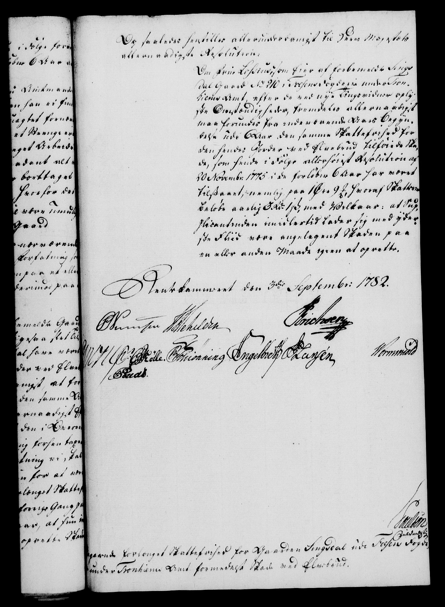Rentekammeret, Kammerkanselliet, RA/EA-3111/G/Gf/Gfa/L0064: Norsk relasjons- og resolusjonsprotokoll (merket RK 52.64), 1782, s. 468