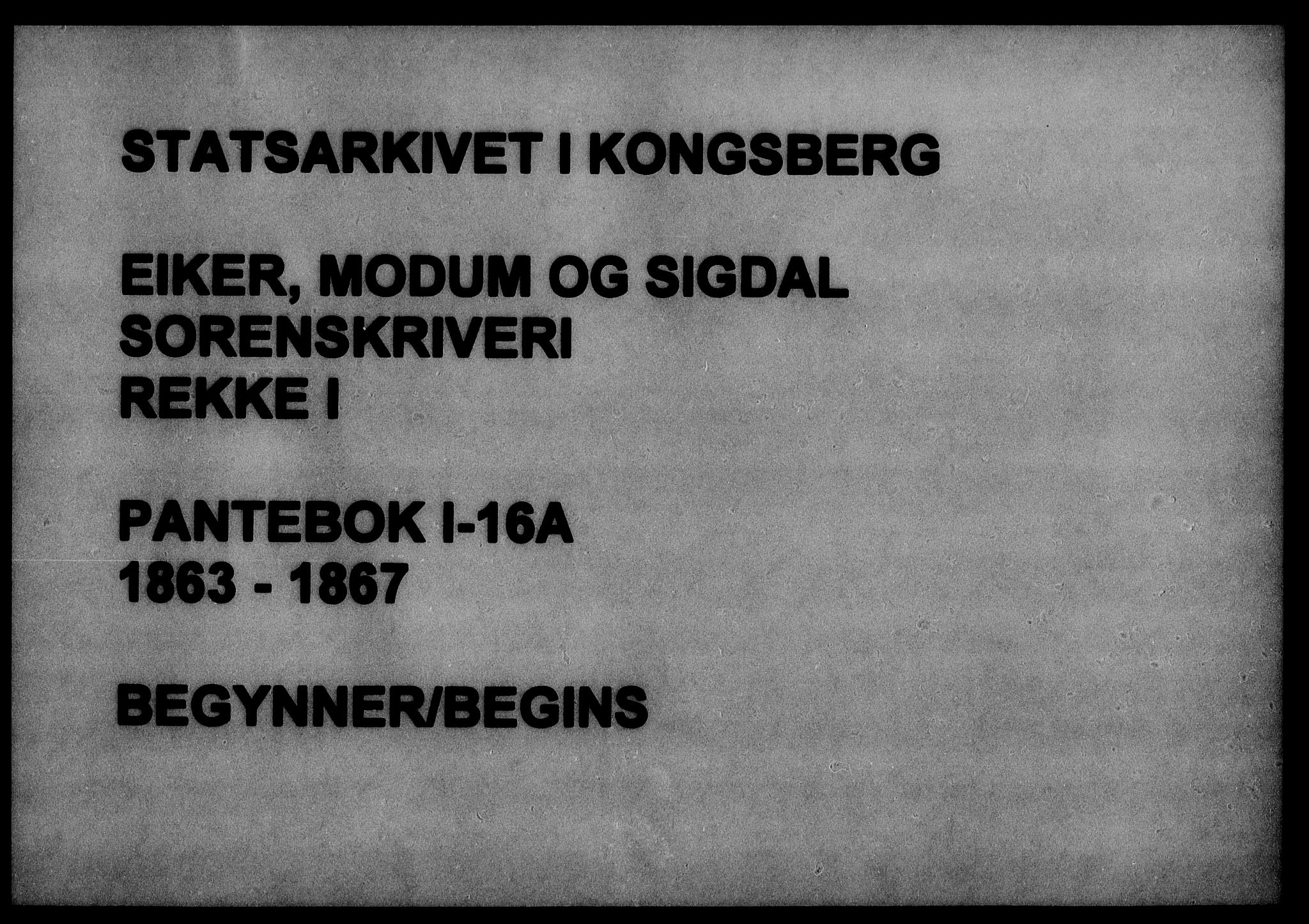 Eiker, Modum og Sigdal sorenskriveri, AV/SAKO-A-123/G/Ga/Gaa/L0016a: Pantebok nr. I 16a, 1863-1867