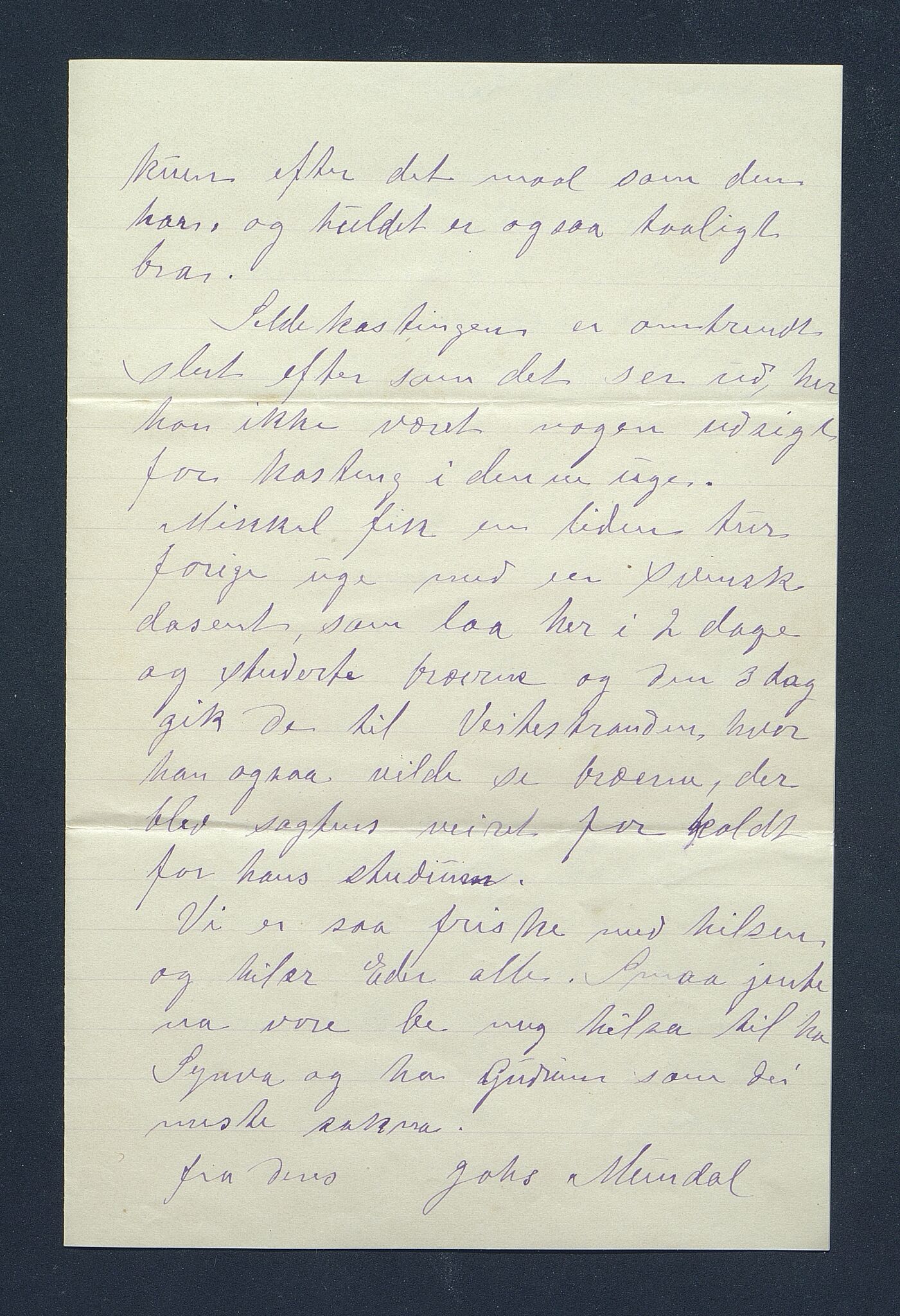 Hotel Mundal , VLFK/SFF-87001/Y/L0001/0002/0020: Stykke, 1905