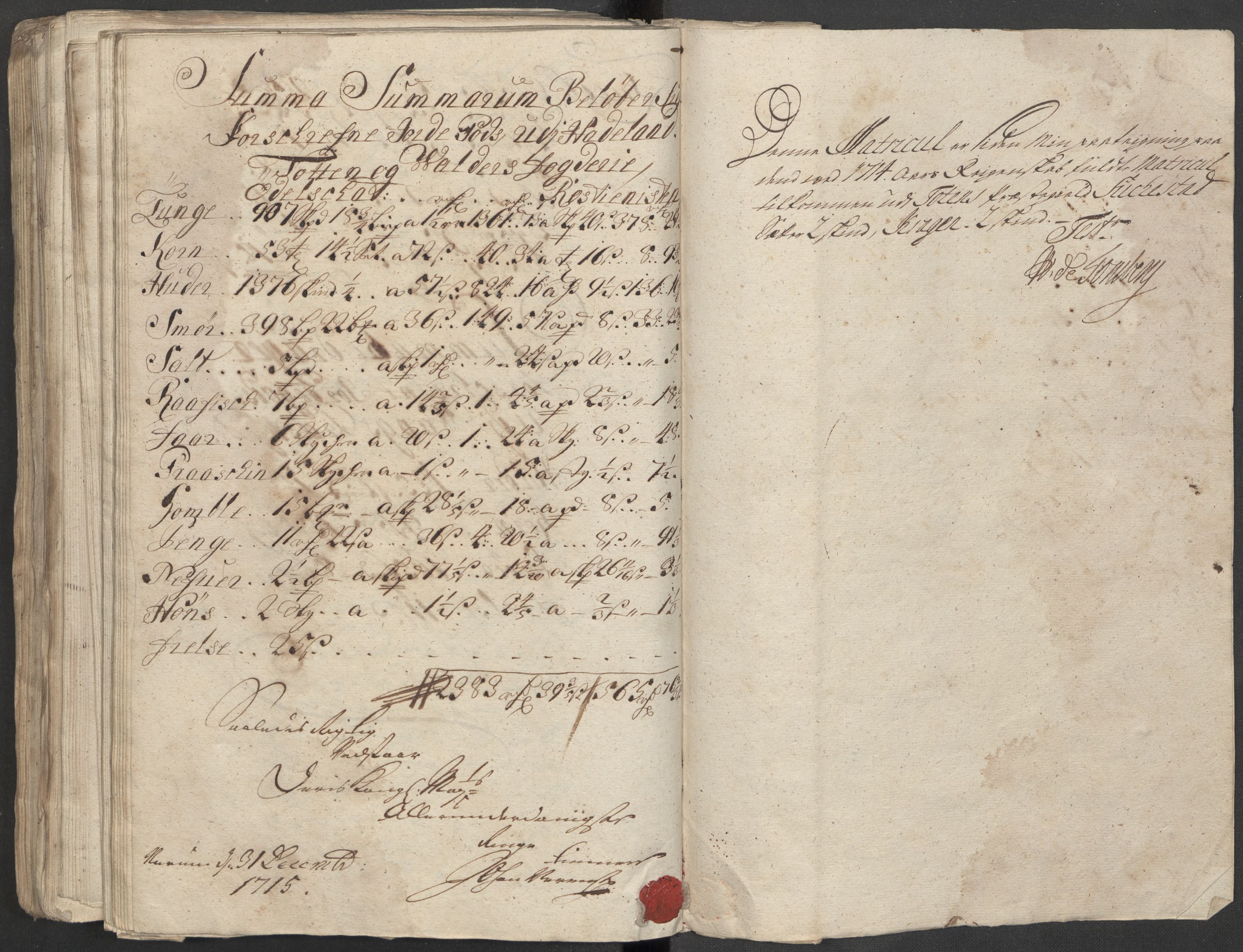 Rentekammeret inntil 1814, Reviderte regnskaper, Fogderegnskap, RA/EA-4092/R18/L1314: Fogderegnskap Hadeland, Toten og Valdres, 1715, s. 248