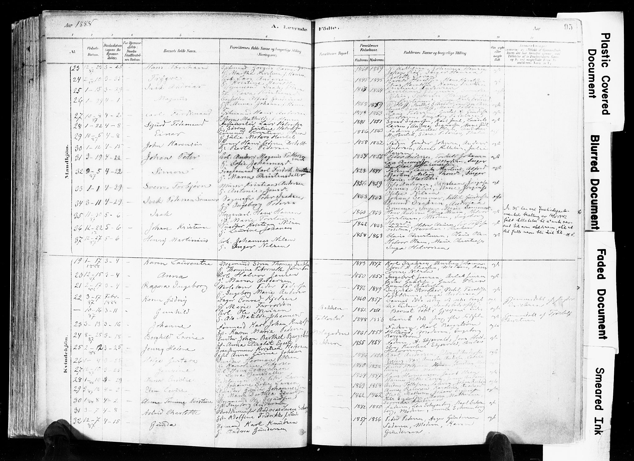 Skien kirkebøker, AV/SAKO-A-302/F/Fa/L0009: Ministerialbok nr. 9, 1878-1890, s. 95