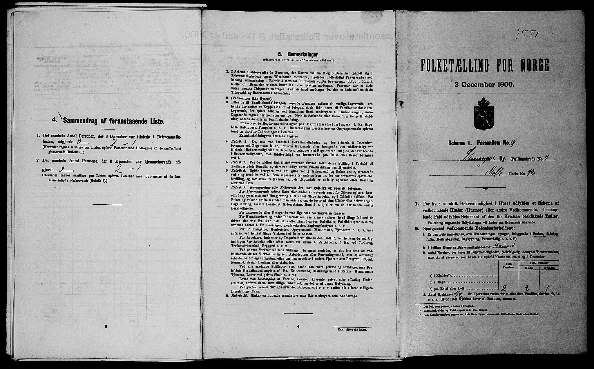 SAST, Folketelling 1900 for 1103 Stavanger kjøpstad, 1900, s. 4335