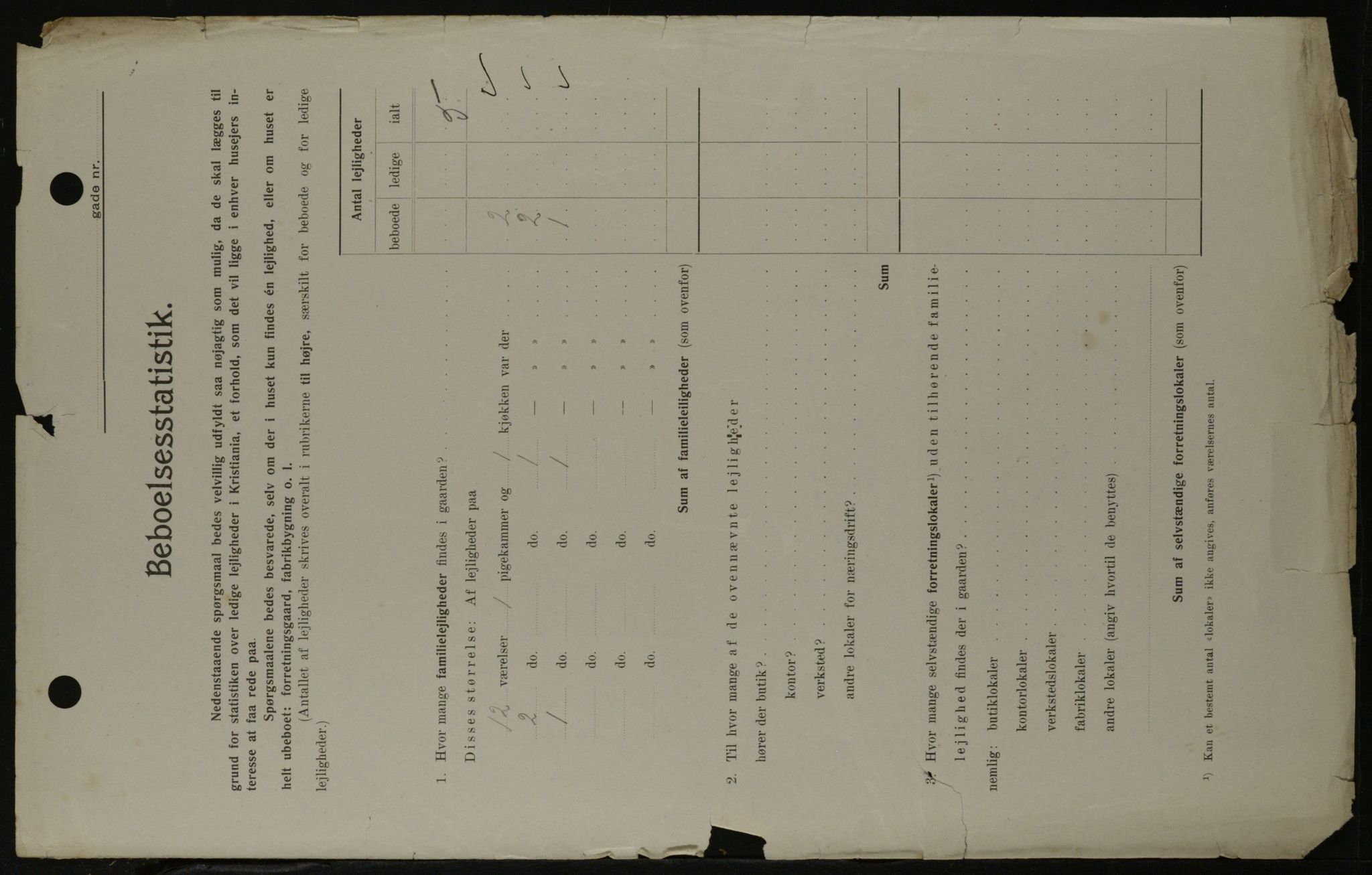 OBA, Kommunal folketelling 1.2.1908 for Kristiania kjøpstad, 1908, s. 25191