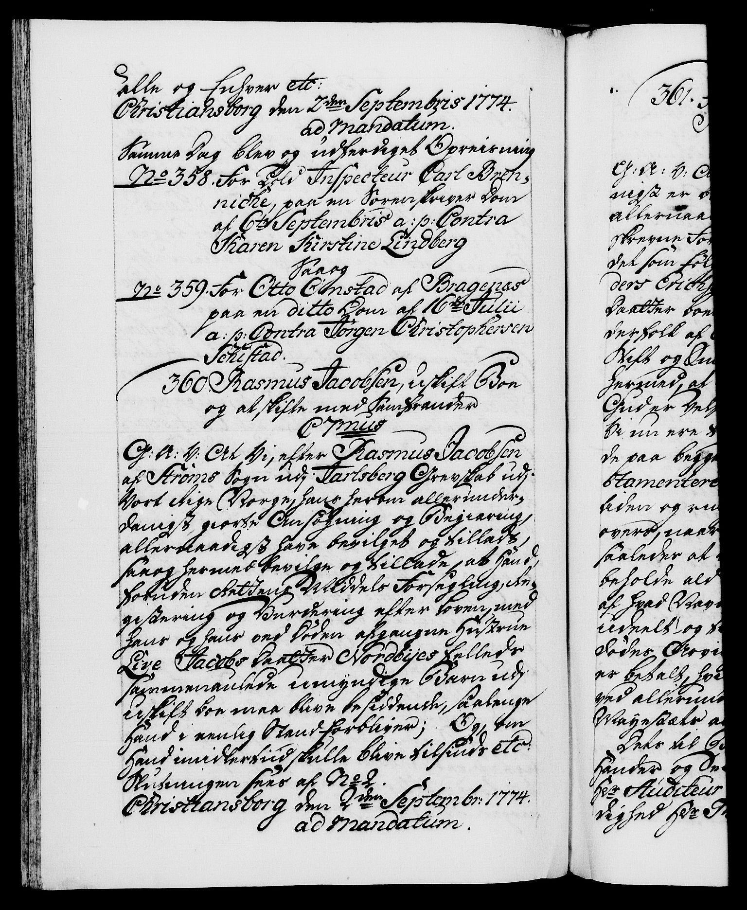 Danske Kanselli 1572-1799, RA/EA-3023/F/Fc/Fca/Fcaa/L0046: Norske registre, 1773-1775, s. 543b