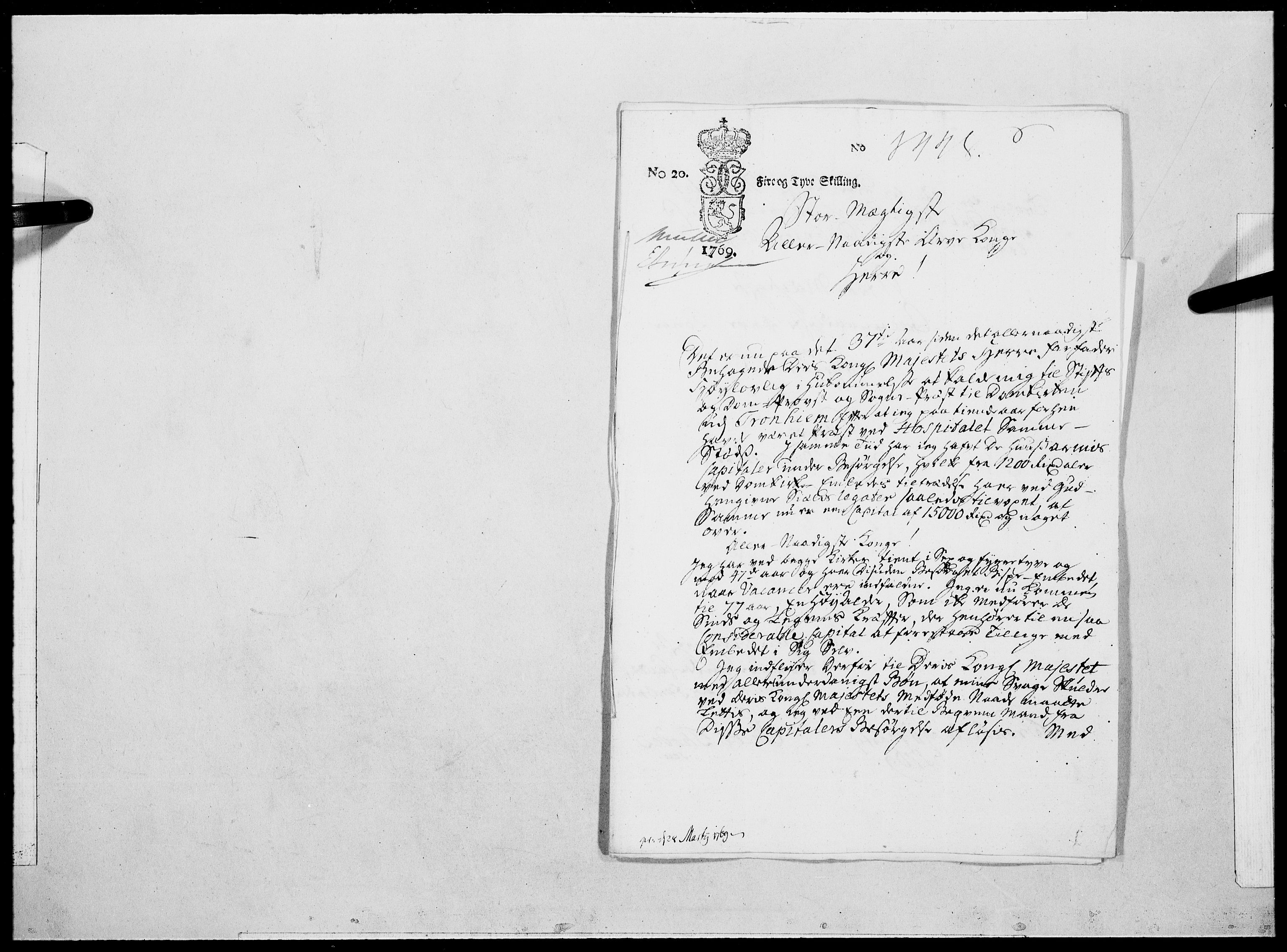 Danske Kanselli 1572-1799, AV/RA-EA-3023/F/Fc/Fcc/Fcca/L0200: Norske innlegg 1572-1799, 1769, s. 63