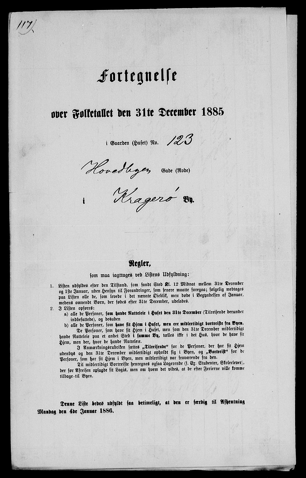 SAKO, Folketelling 1885 for 0801 Kragerø kjøpstad, 1885, s. 1269