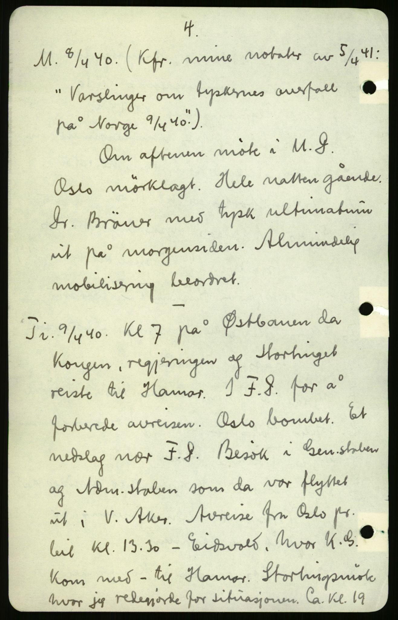 Ljungberg, Birger, AV/RA-PA-1469/D/L0001/0001: Korrespondanse, saksarkiv, dagboksnotater m.m. / Birger Ljungbergs dagboksnotater gjort i Ottawa i Canada i desember 1943 basert på tidligere notater 21.12.1939 - 30.12.1942, 1939-1942