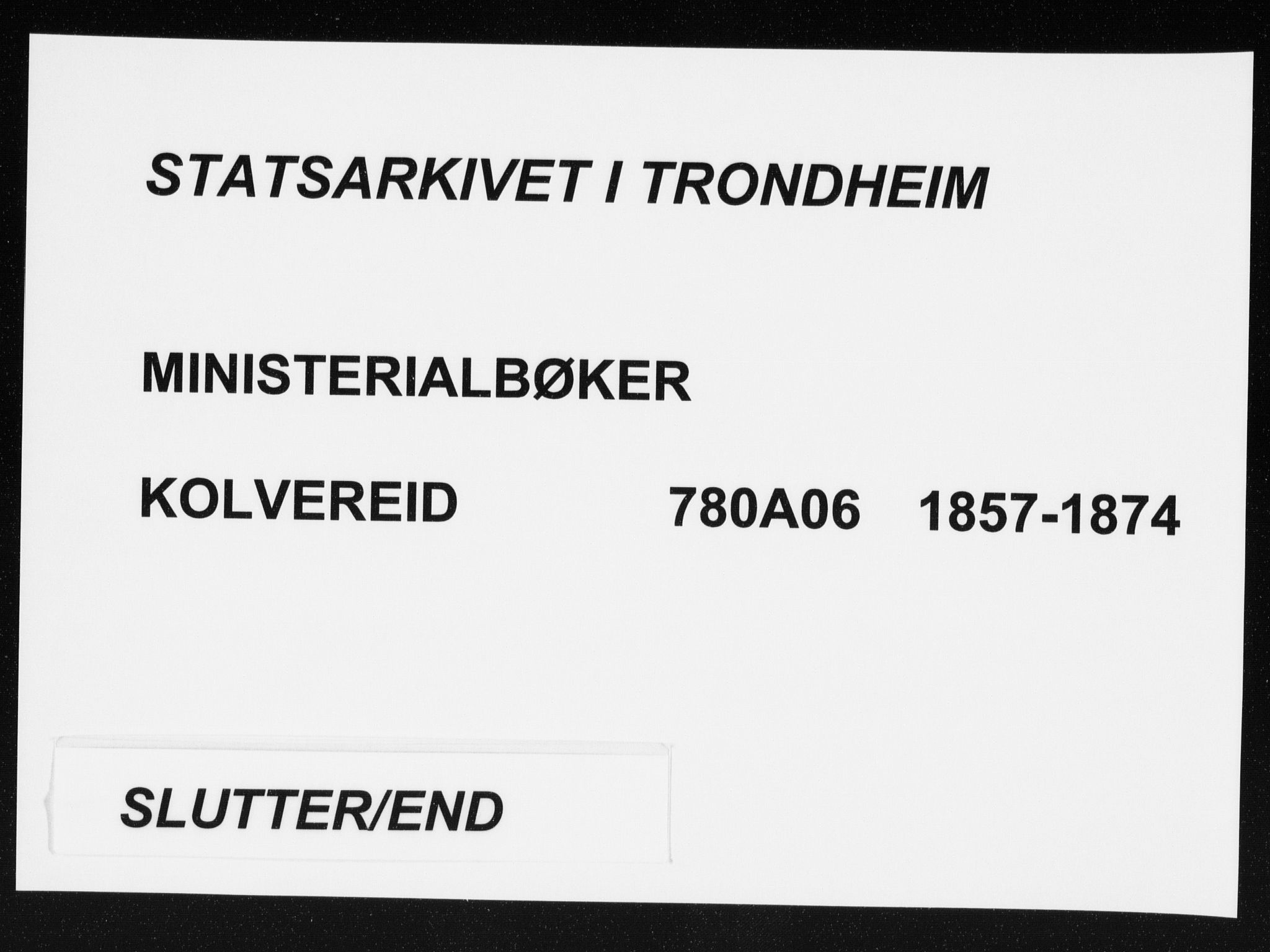 Ministerialprotokoller, klokkerbøker og fødselsregistre - Nord-Trøndelag, SAT/A-1458/780/L0641: Ministerialbok nr. 780A06, 1857-1874
