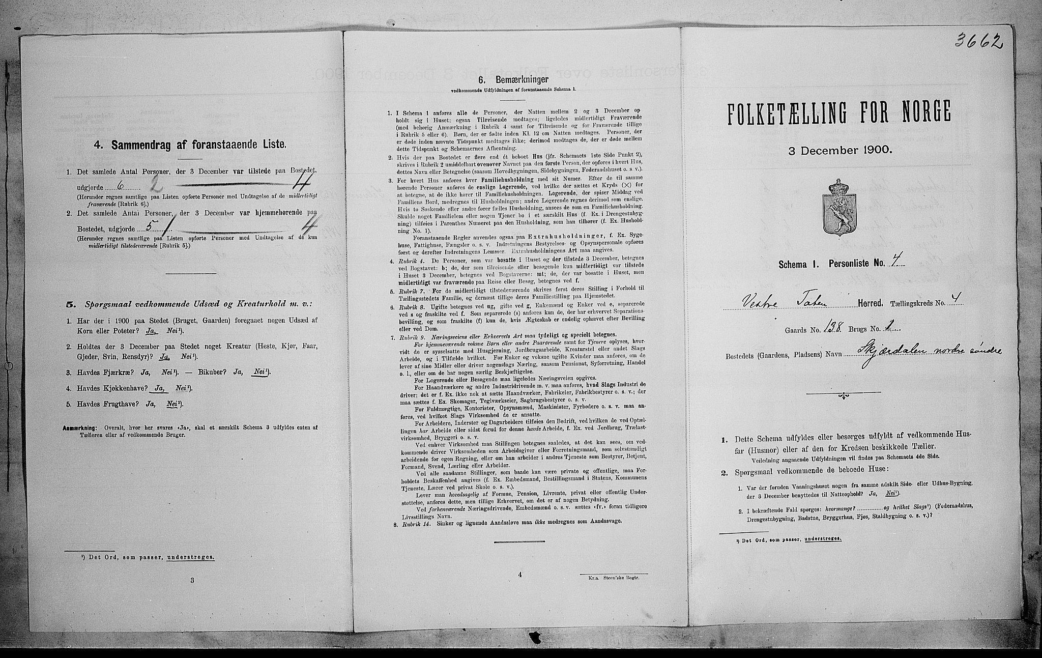 SAH, Folketelling 1900 for 0529 Vestre Toten herred, 1900, s. 587