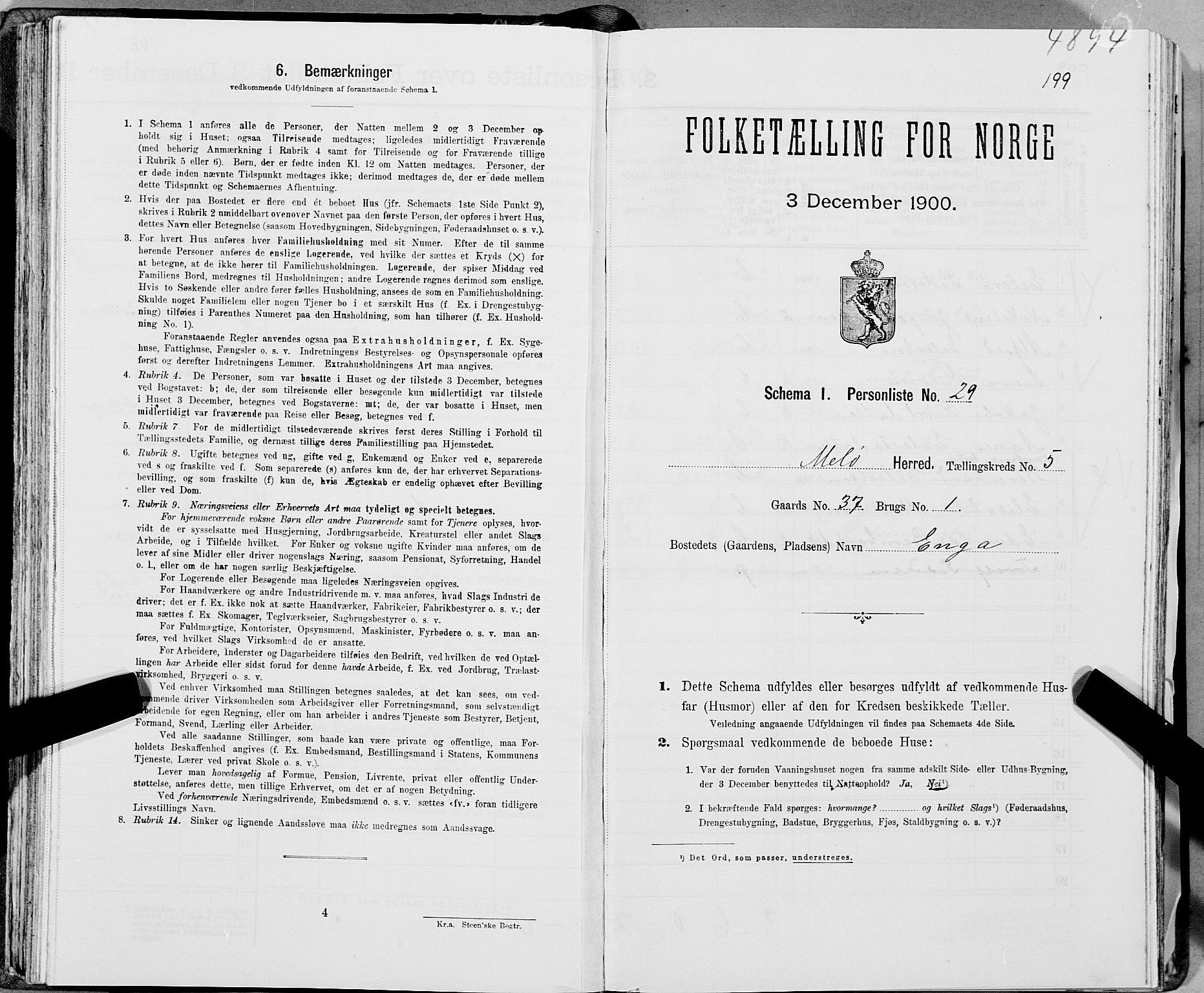 SAT, Folketelling 1900 for 1837 Meløy herred, 1900, s. 703
