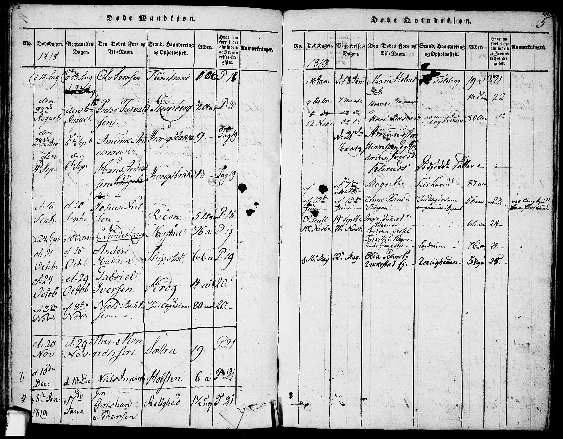 Rødenes prestekontor Kirkebøker, AV/SAO-A-2005/F/Fa/L0004: Ministerialbok nr. I 4, 1814-1838, s. 101
