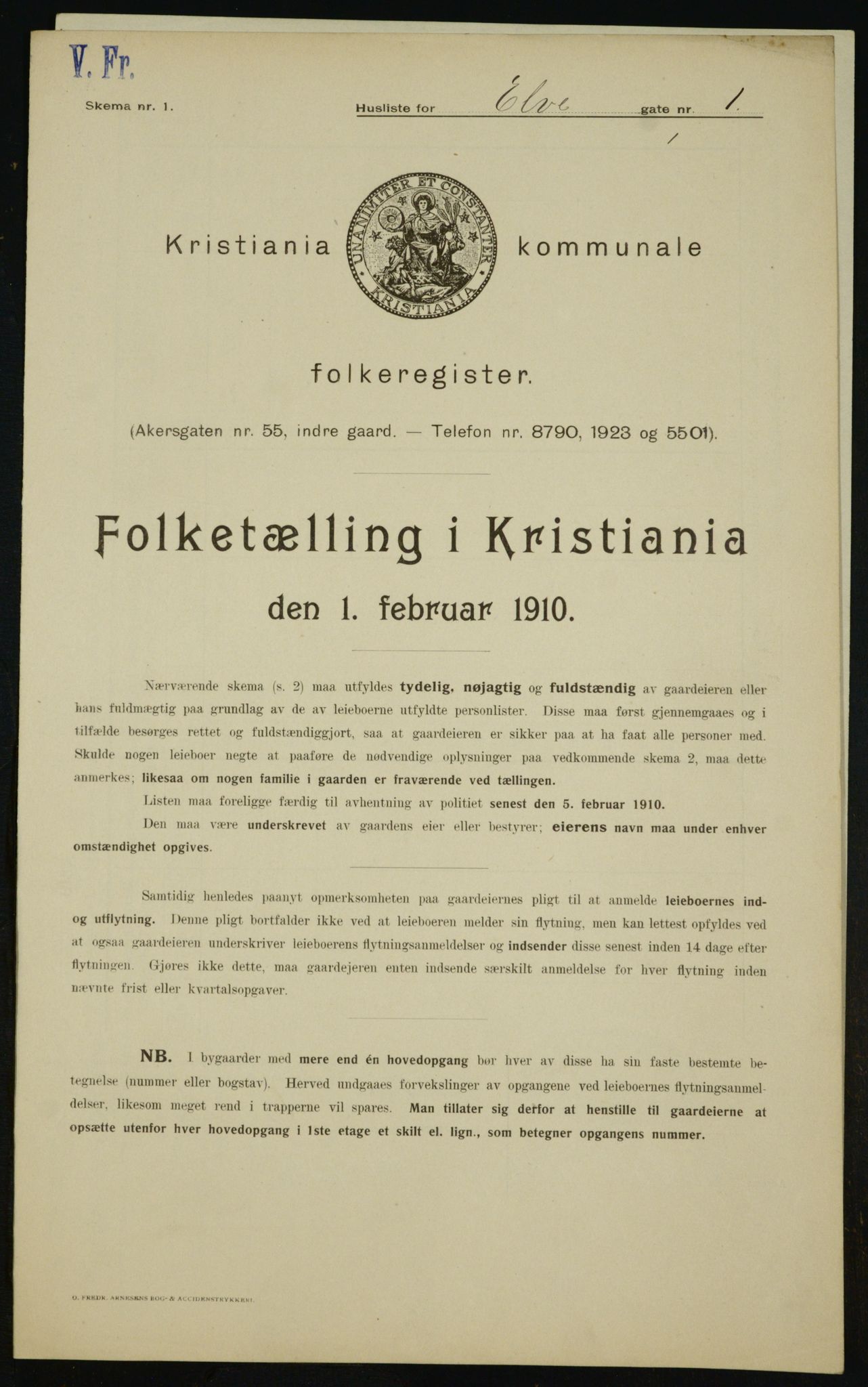 OBA, Kommunal folketelling 1.2.1910 for Kristiania, 1910, s. 19096
