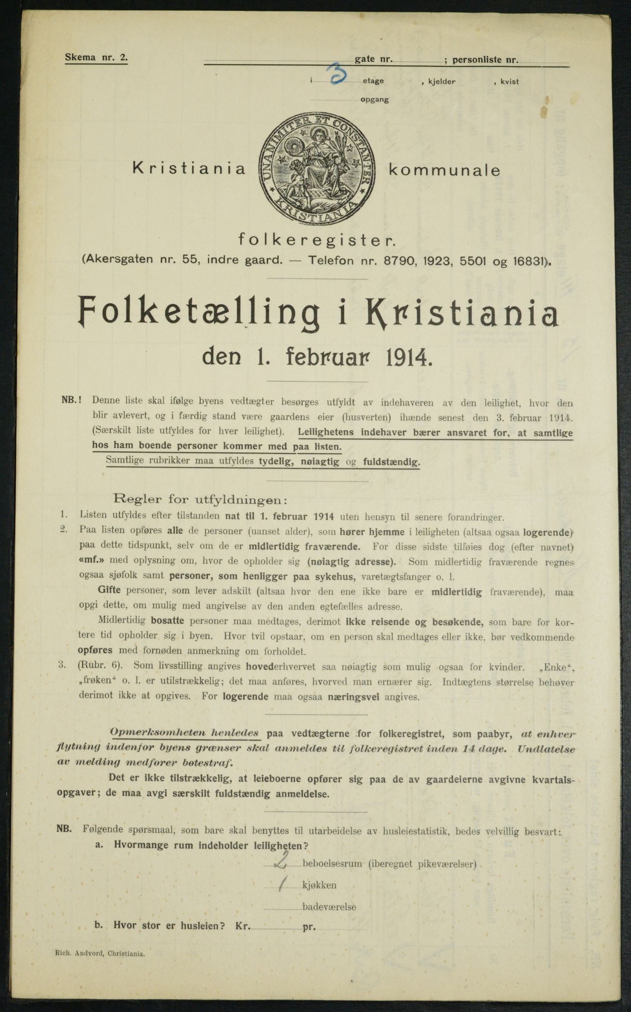 OBA, Kommunal folketelling 1.2.1914 for Kristiania, 1914, s. 49358