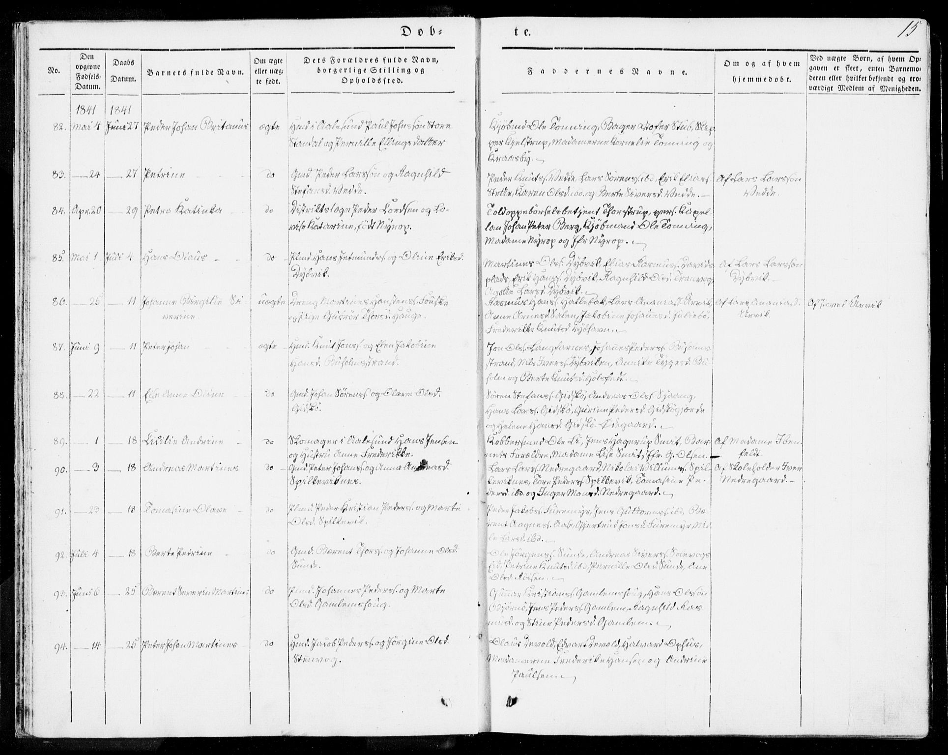 Ministerialprotokoller, klokkerbøker og fødselsregistre - Møre og Romsdal, AV/SAT-A-1454/528/L0396: Ministerialbok nr. 528A07, 1839-1847, s. 15