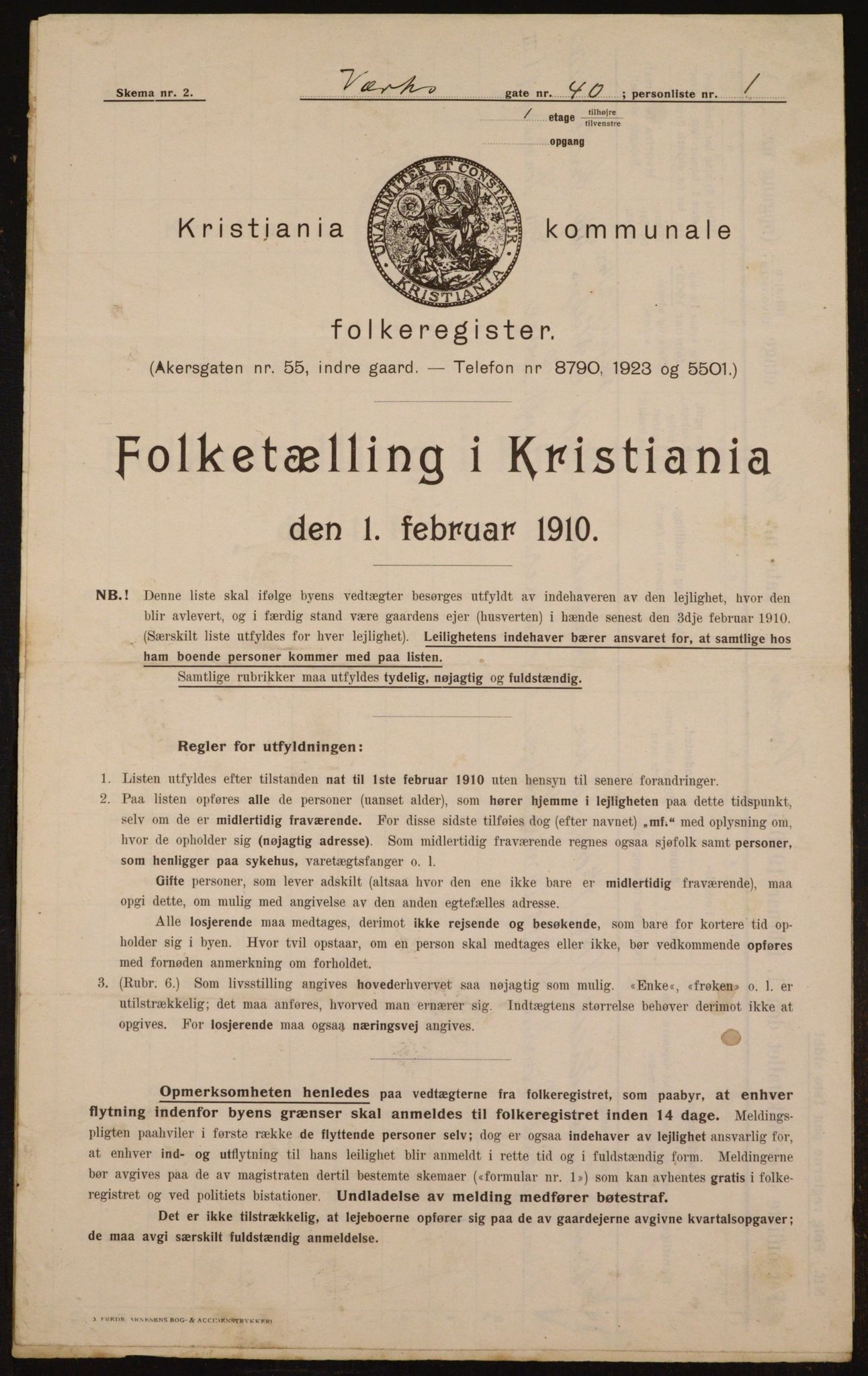 OBA, Kommunal folketelling 1.2.1910 for Kristiania, 1910, s. 115931