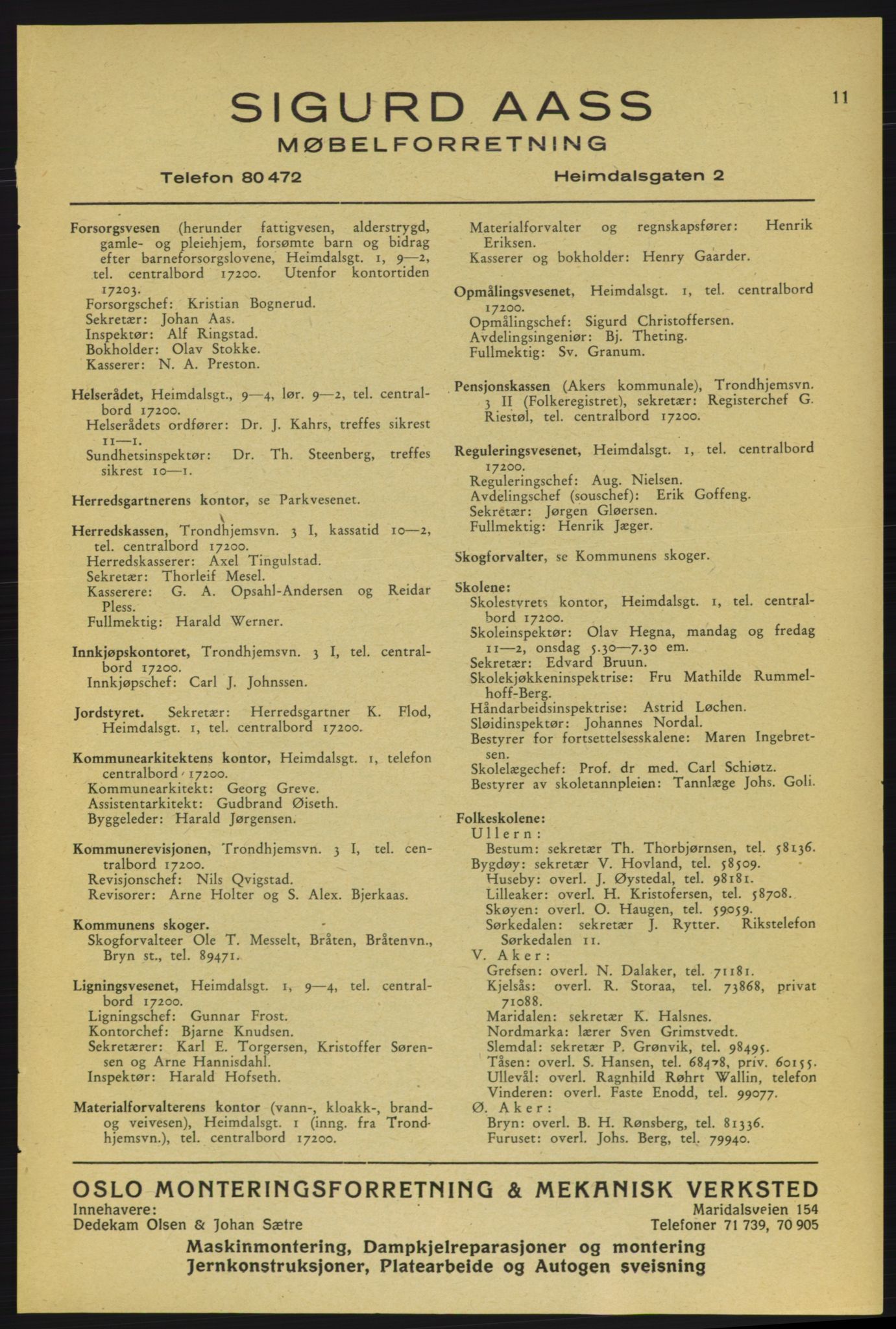 Aker adressebok/adressekalender, PUBL/001/A/006: Aker adressebok, 1937-1938, s. 11