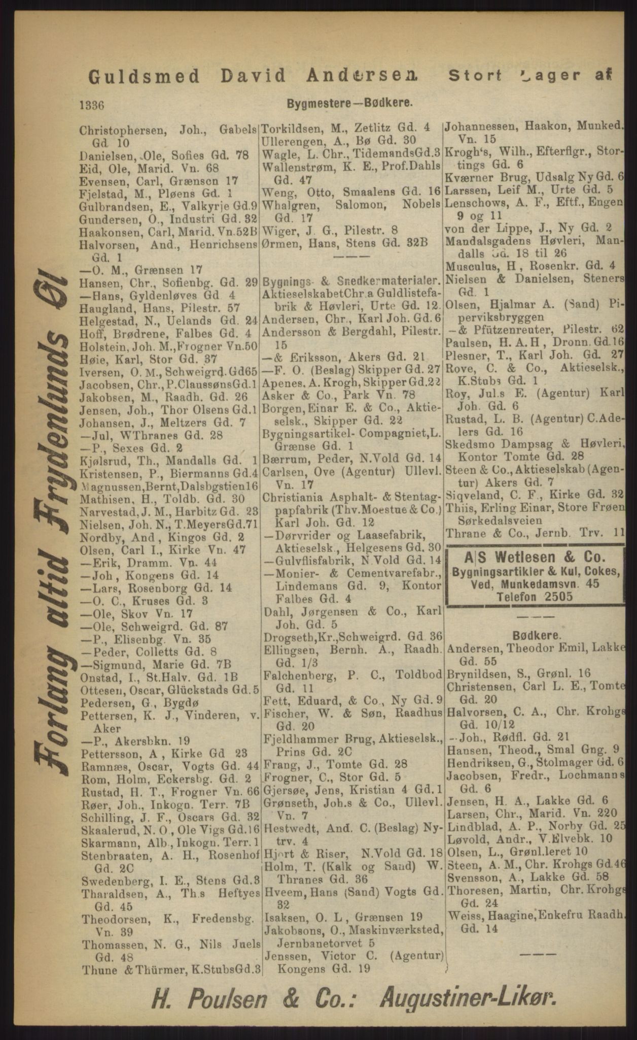 Kristiania/Oslo adressebok, PUBL/-, 1903, s. 1336