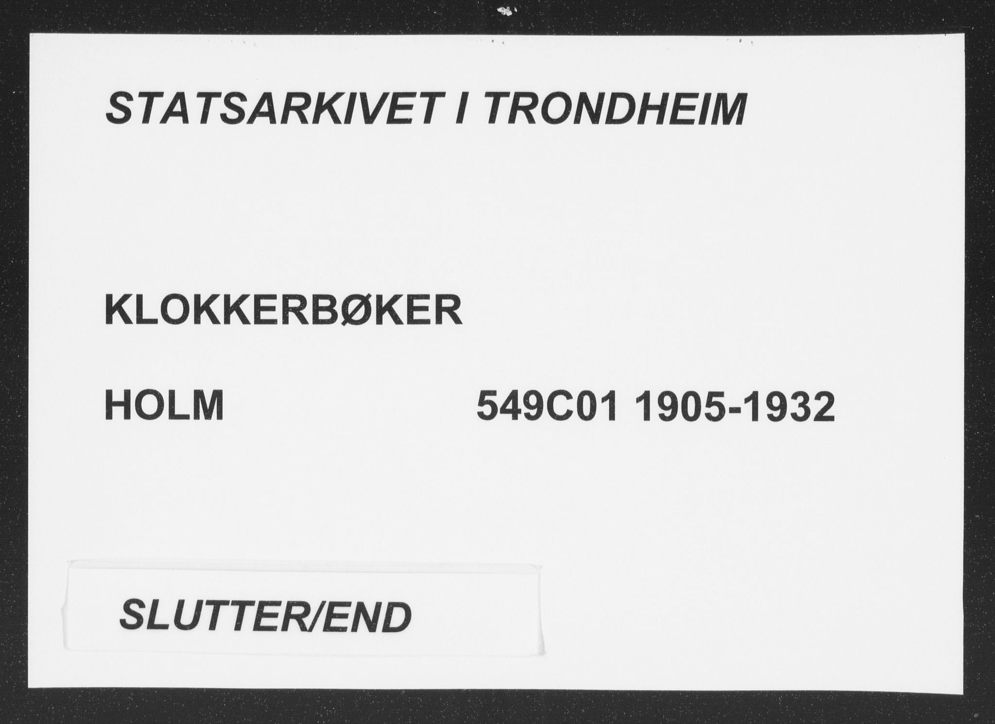 Ministerialprotokoller, klokkerbøker og fødselsregistre - Møre og Romsdal, SAT/A-1454/549/L0615: Klokkerbok nr. 549C01, 1905-1932