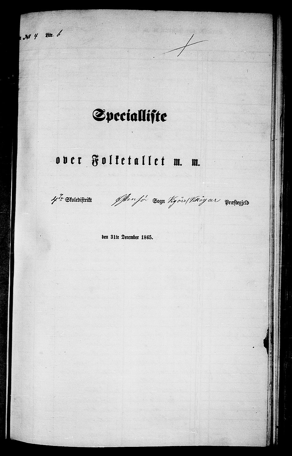 RA, Folketelling 1865 for 1238P Vikør prestegjeld, 1865, s. 70