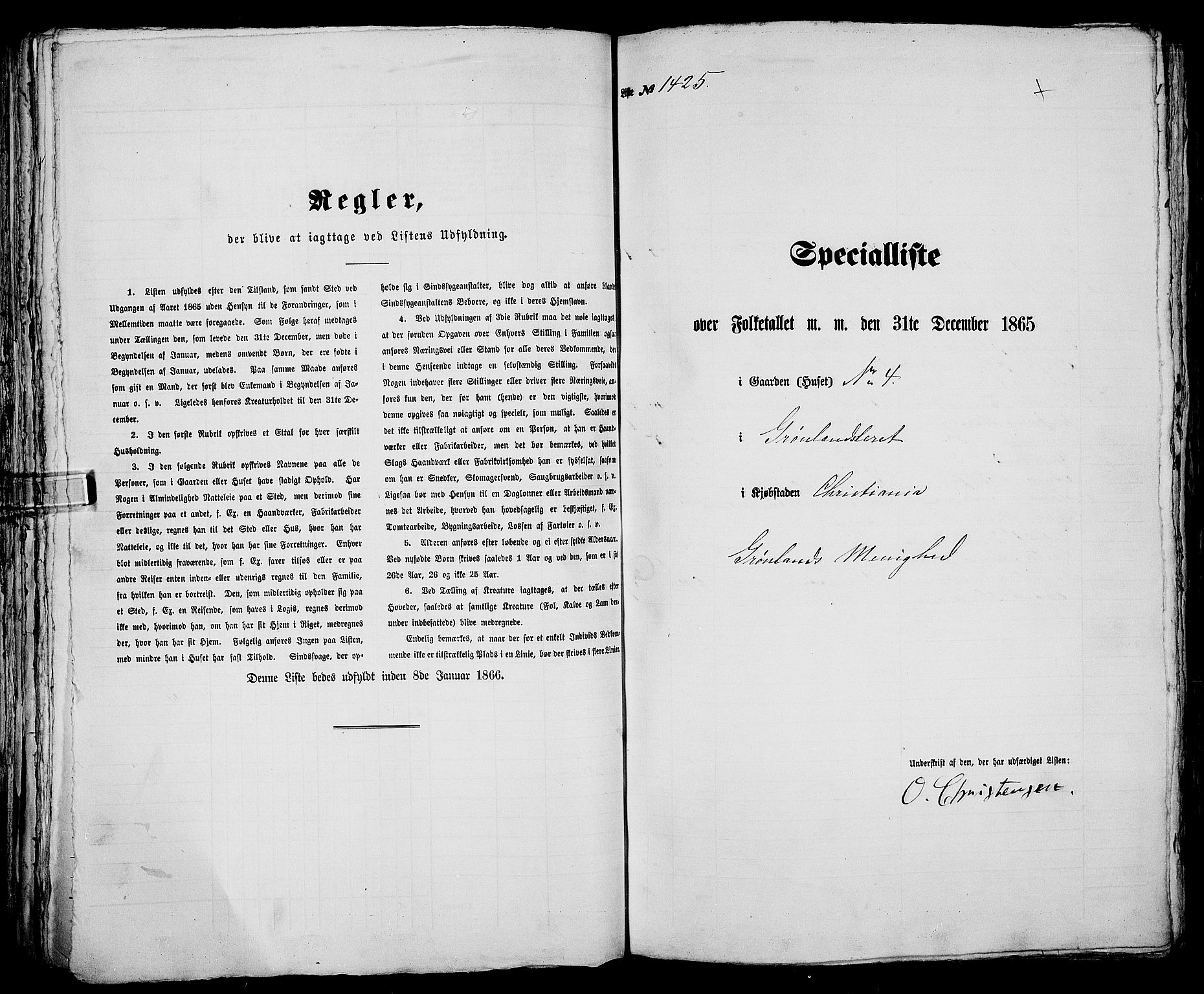 RA, Folketelling 1865 for 0301 Kristiania kjøpstad, 1865, s. 3240