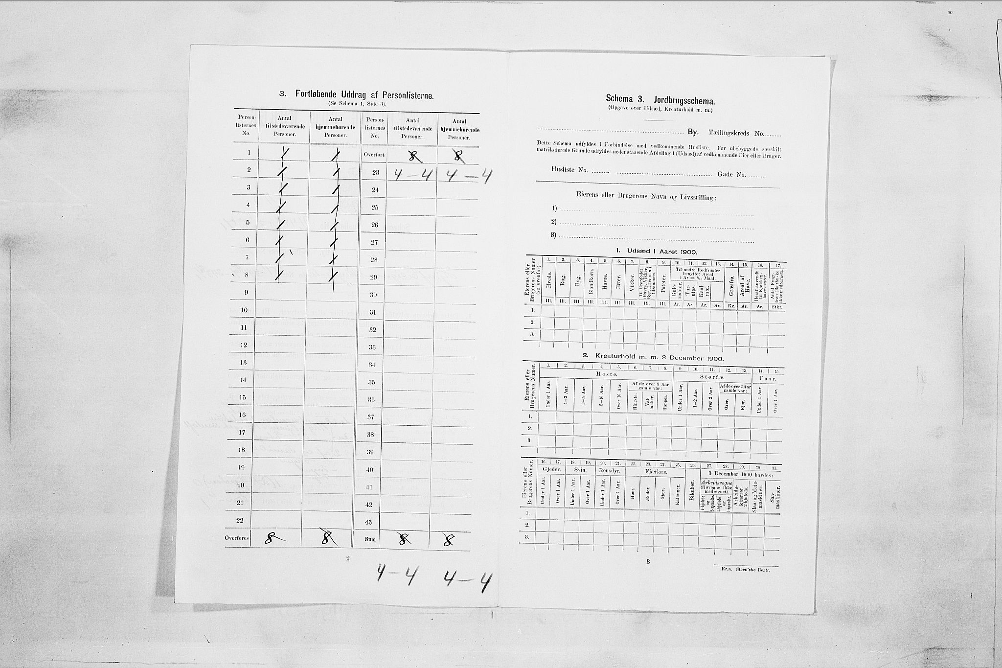 SAO, Folketelling 1900 for 0103 Fredrikstad kjøpstad, 1900