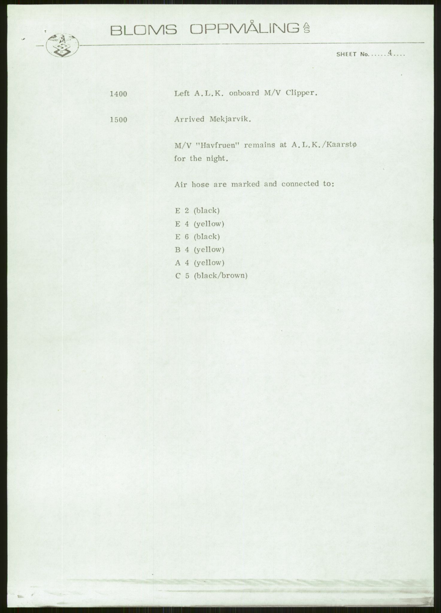 Justisdepartementet, Granskningskommisjonen ved Alexander Kielland-ulykken 27.3.1980, AV/RA-S-1165/D/L0006: A Alexander L. Kielland (Doku.liste + A3-A6, A11-A13, A18-A20-A21, A23, A31 av 31)/Dykkerjournaler, 1980-1981, s. 217