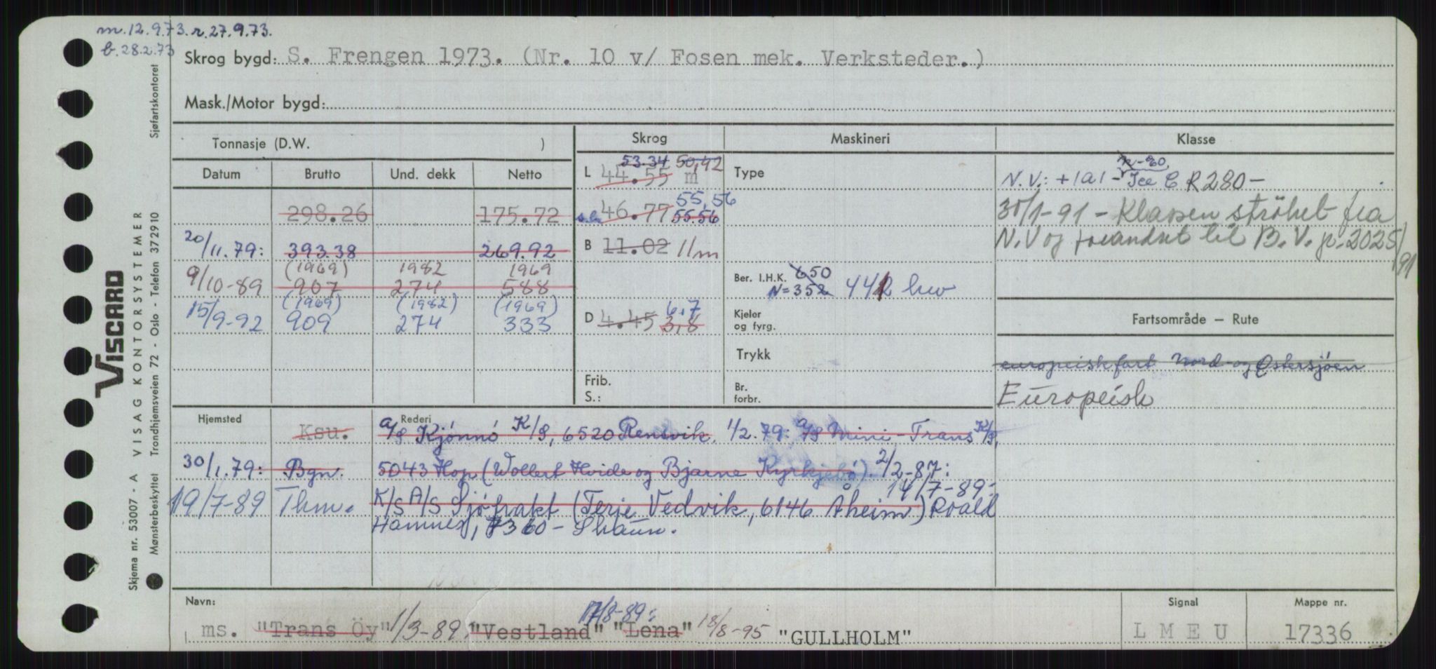 Sjøfartsdirektoratet med forløpere, Skipsmålingen, RA/S-1627/H/Ha/L0002/0002: Fartøy, Eik-Hill / Fartøy, G-Hill, s. 323