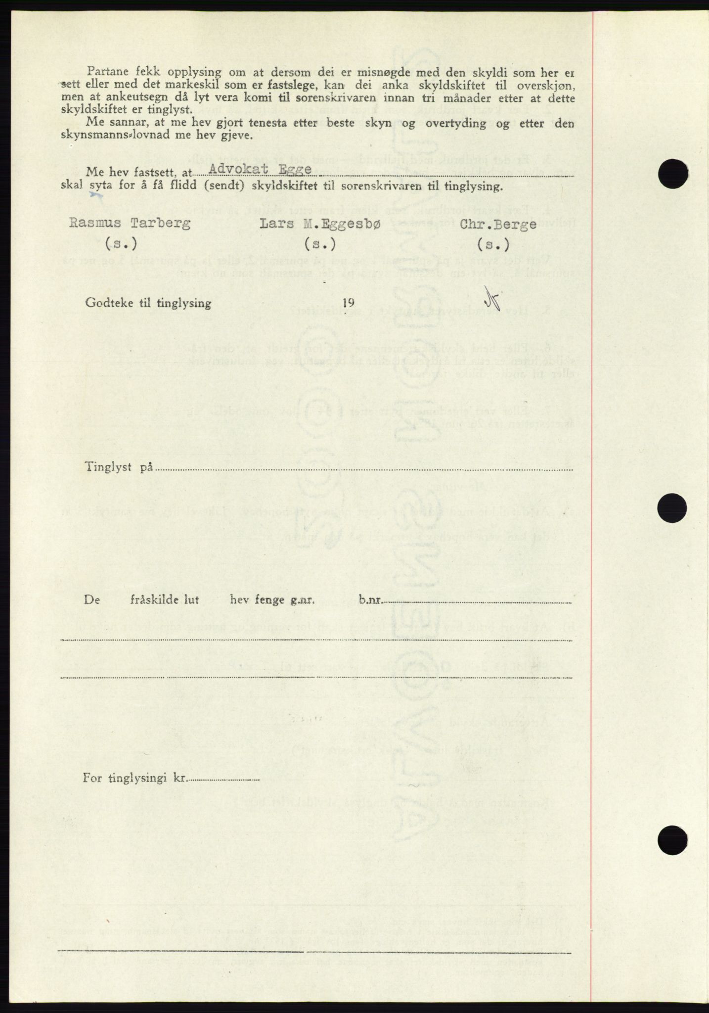 Søre Sunnmøre sorenskriveri, SAT/A-4122/1/2/2C/L0081: Pantebok nr. 7A, 1947-1948, Dagboknr: 1104/1947