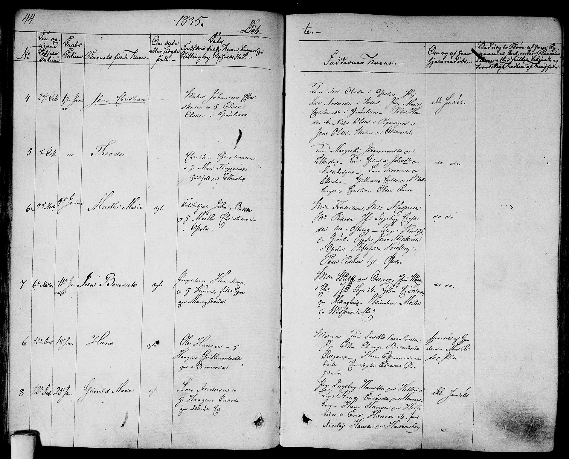 Gamlebyen prestekontor Kirkebøker, AV/SAO-A-10884/F/Fa/L0003: Ministerialbok nr. 3, 1829-1849, s. 44