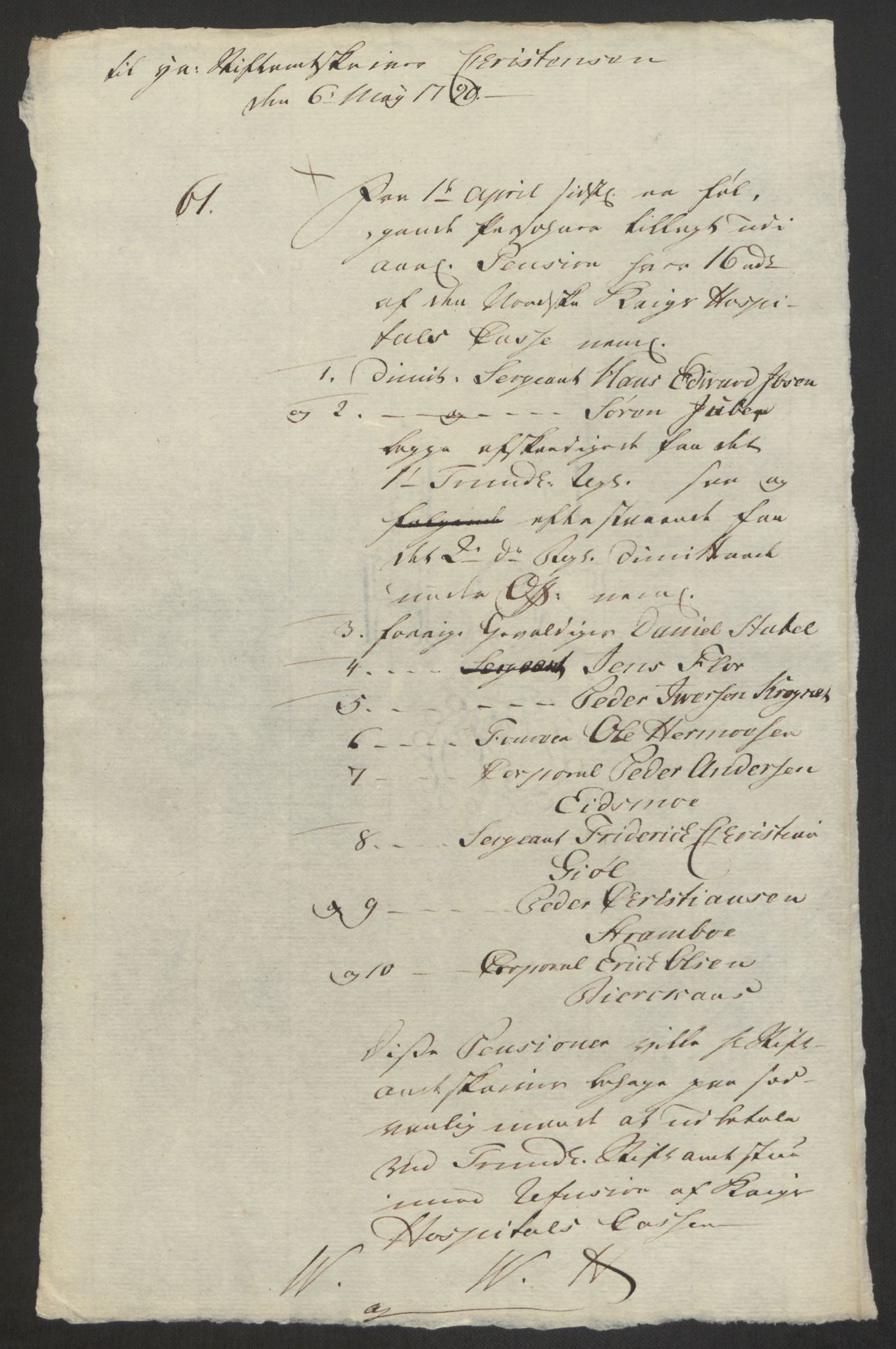 Forsvaret, Den norske kvesthuskasse/krigshospitalkasse, AV/RA-RAFA-1887/F/Fa/L0008: Konsepter, 1790-1793, s. 122