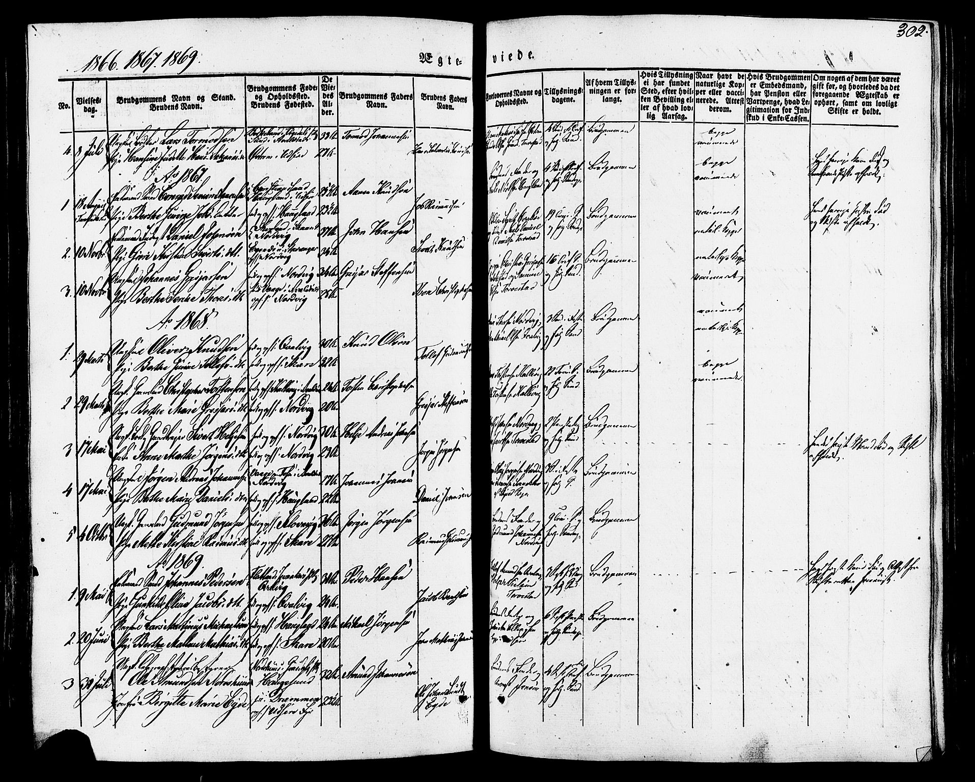 Torvastad sokneprestkontor, SAST/A -101857/H/Ha/Haa/L0007: Ministerialbok nr. A 7, 1838-1882, s. 302