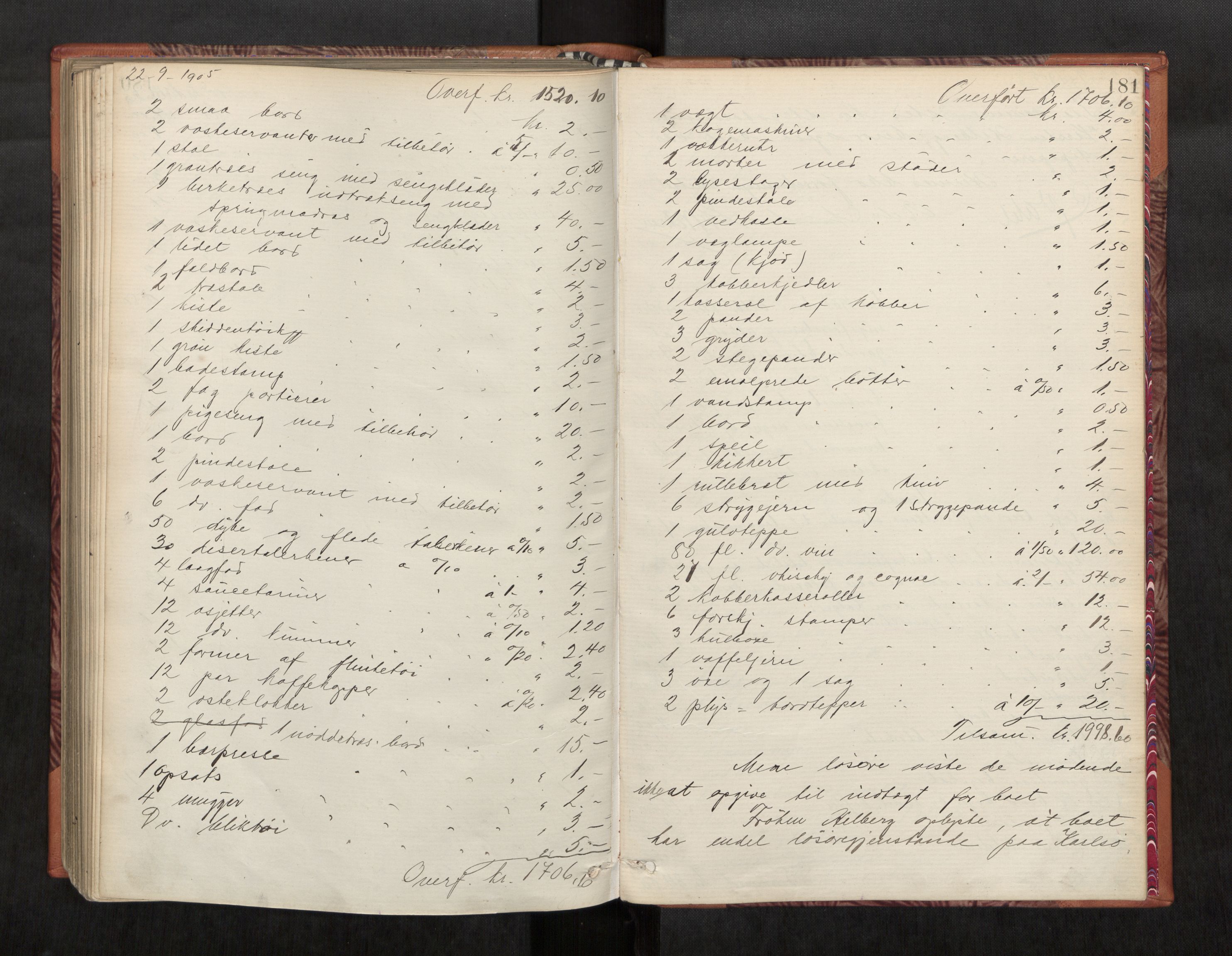 Strinda og Selbu sorenskriveri, AV/SAT-A-0015/3/3C/L0004: Skifteregistreringsprot., 1881-1906, s. 181