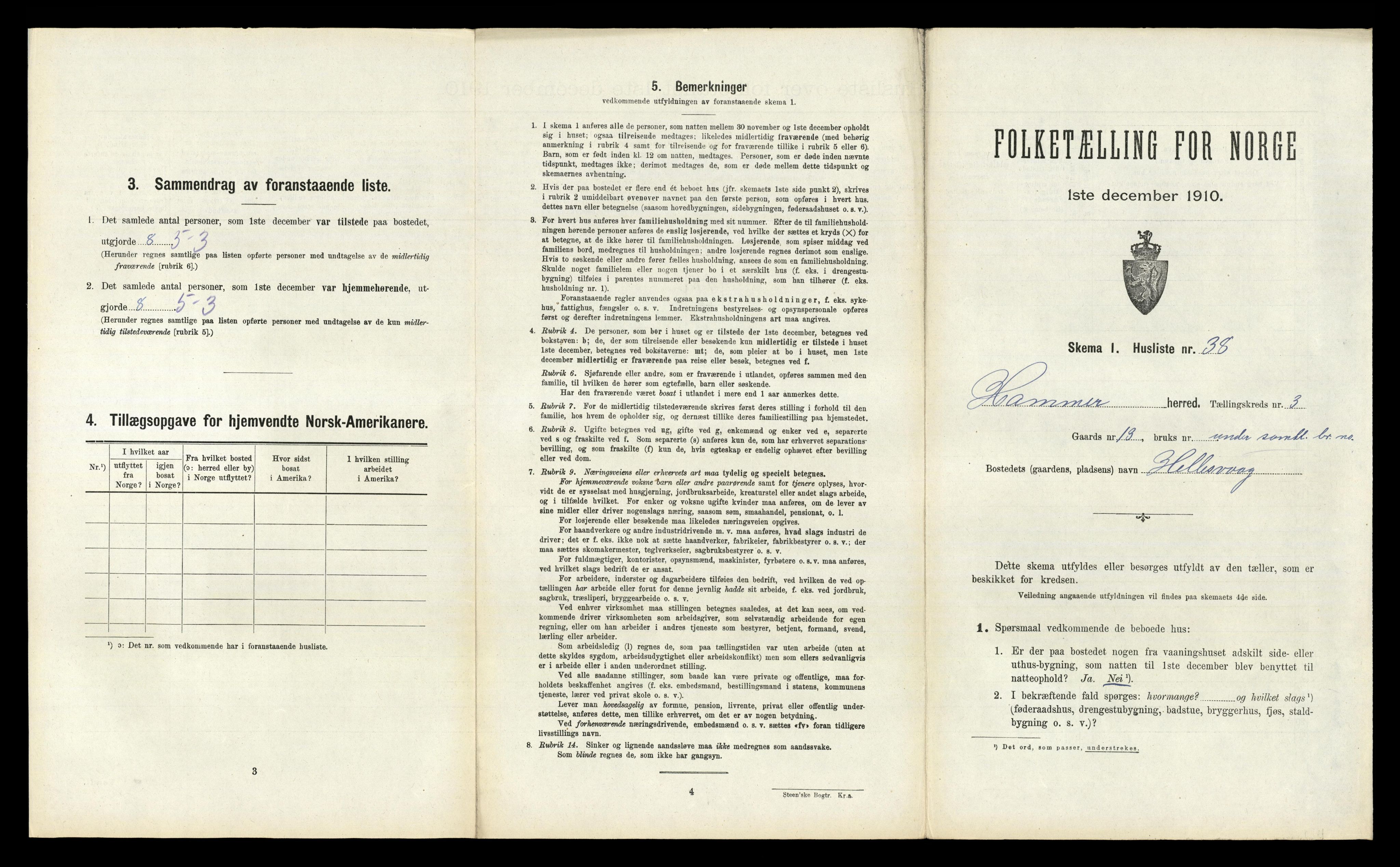RA, Folketelling 1910 for 1254 Hamre herred, 1910, s. 222