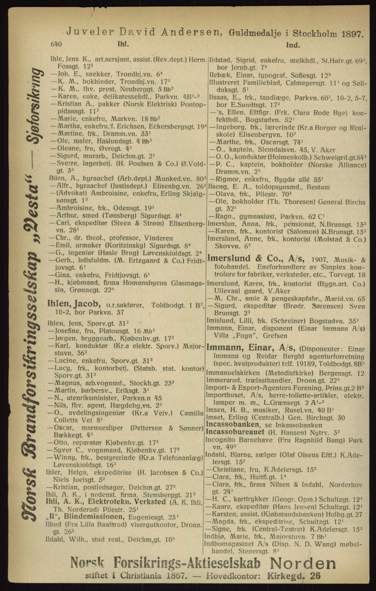 Kristiania/Oslo adressebok, PUBL/-, 1916, s. 640
