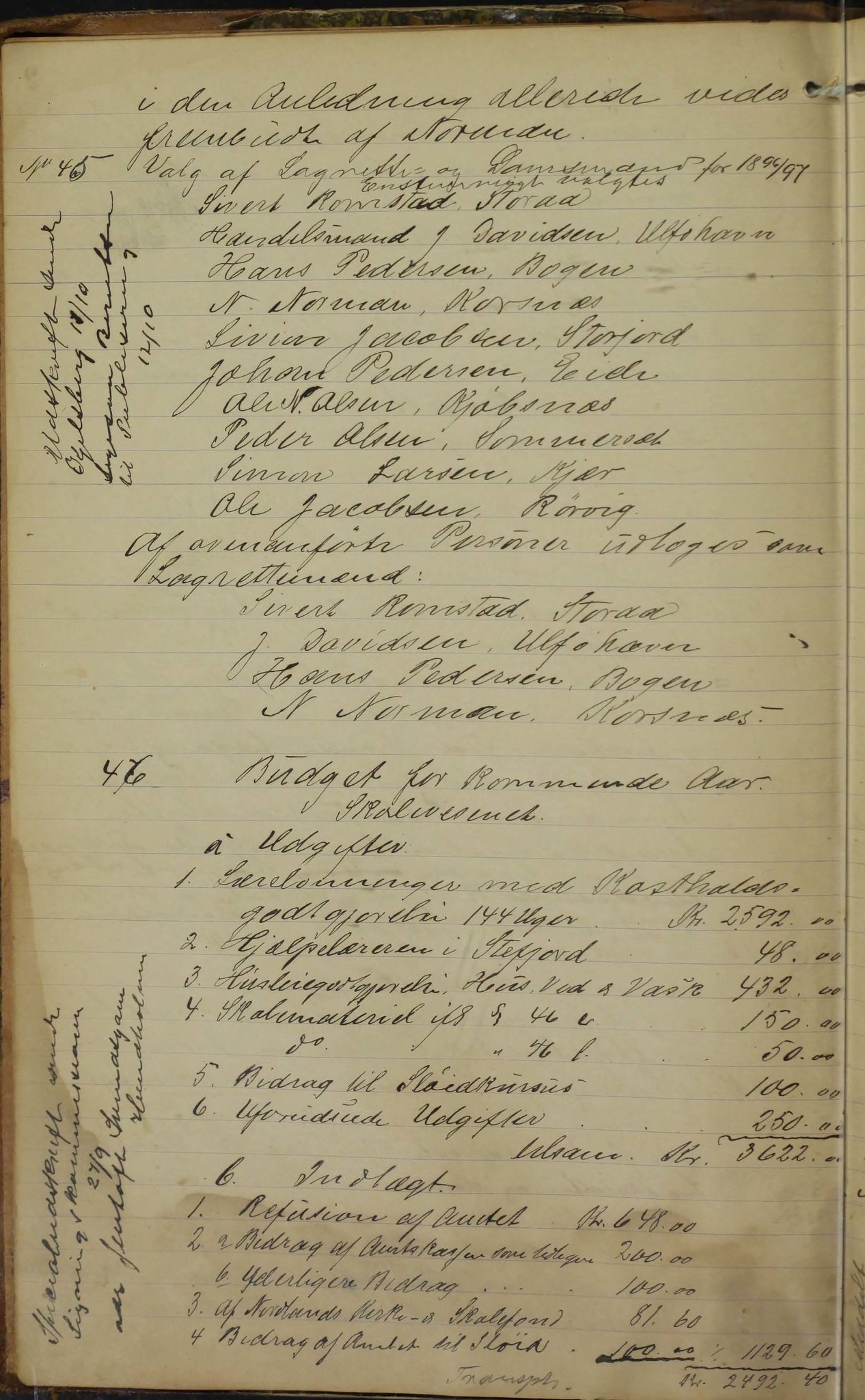 Tysfjord kommune. Formannskapet, AIN/K-18500.150/100/L0002: Forhandlingsprotokoll for Tysfjordens formandskap, 1895-1912