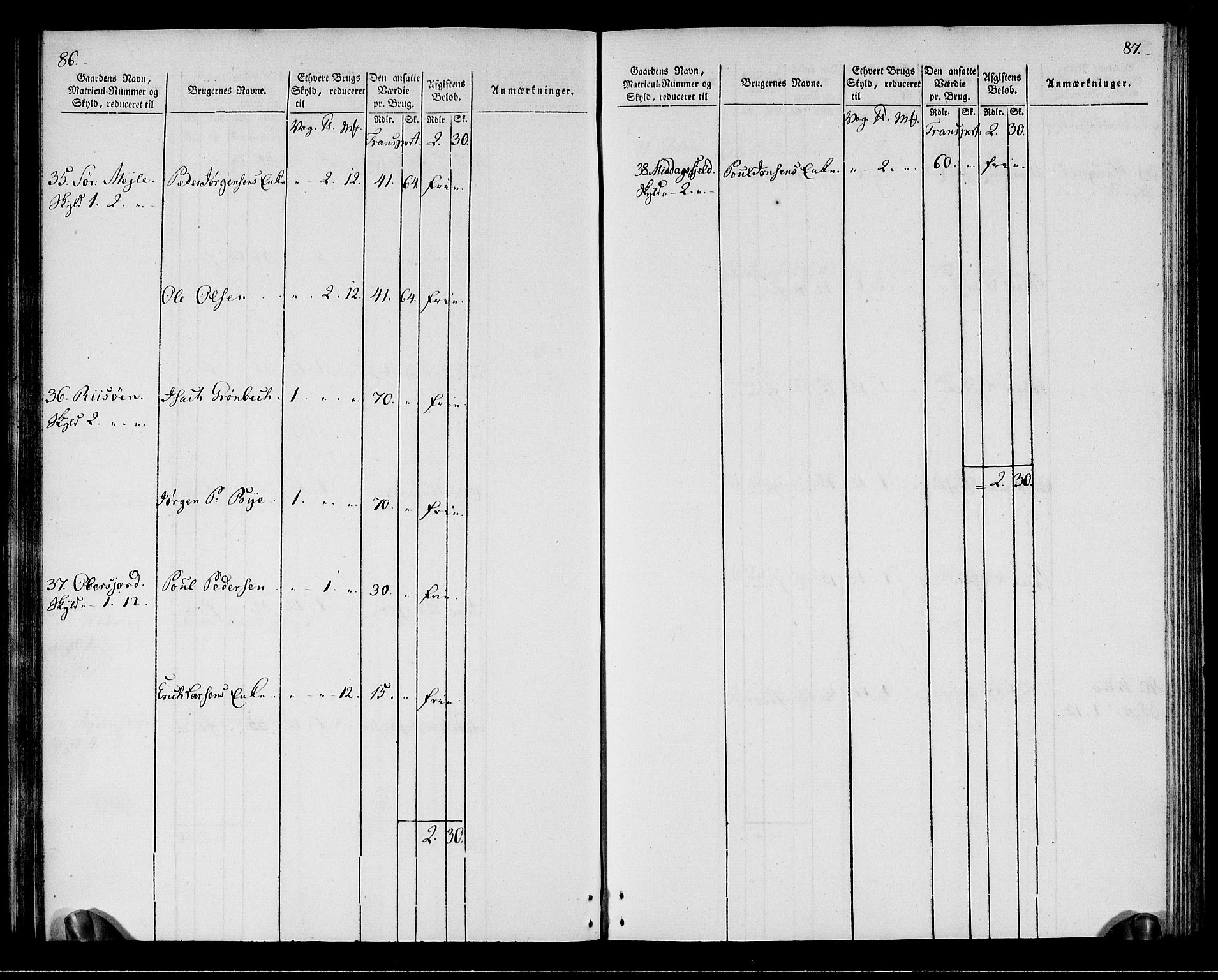 Rentekammeret inntil 1814, Realistisk ordnet avdeling, RA/EA-4070/N/Ne/Nea/L0164: Vesterålen, Andenes og Lofoten fogderi. Oppebørselsregister, 1803, s. 46