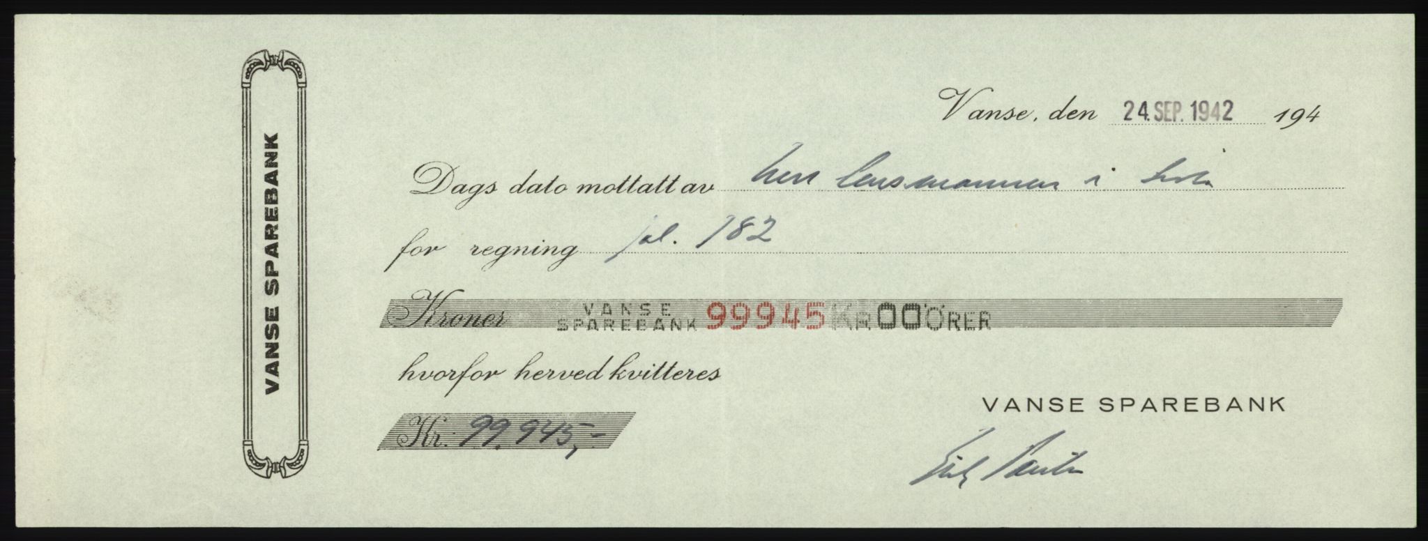 Forsvarsdepartementet, 10. kontor / Oppgjørskontoret, AV/RA-RAFA-1225/D/Db/L0180: Lista oppgjørskontor, 1942-1952, s. 1023