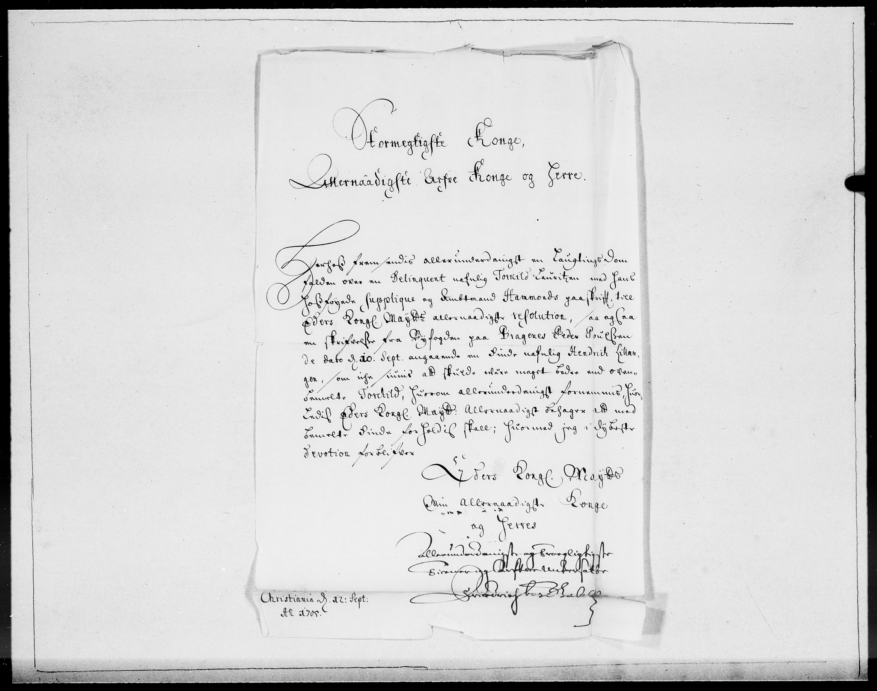 Danske Kanselli 1572-1799, AV/RA-EA-3023/F/Fc/Fcc/Fcca/L0059: Norske innlegg 1572-1799, 1705, s. 131