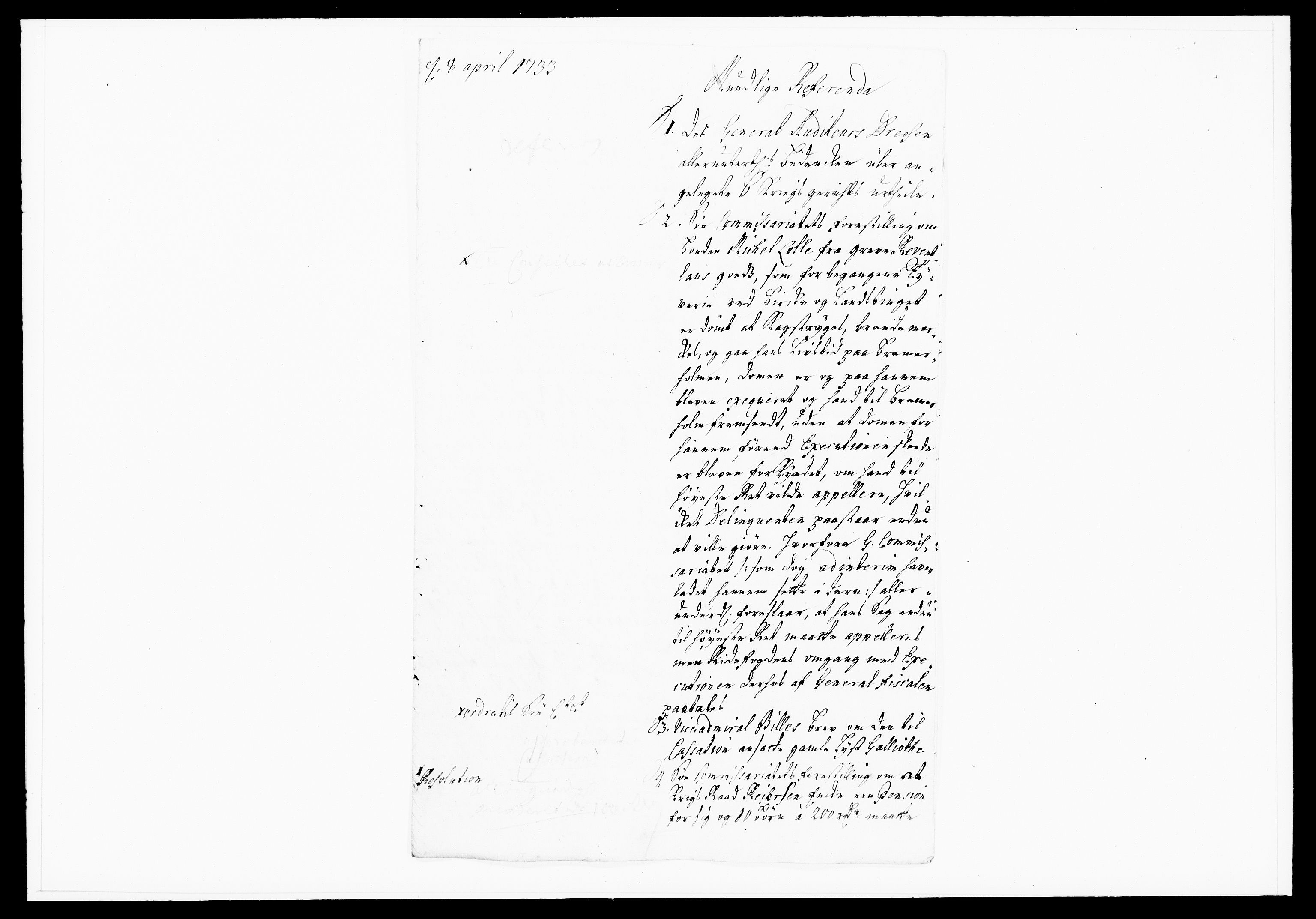 Krigskollegiet, Krigskancelliet, DRA/A-0006/-/1108-1113: Refererede sager, 1733, s. 92