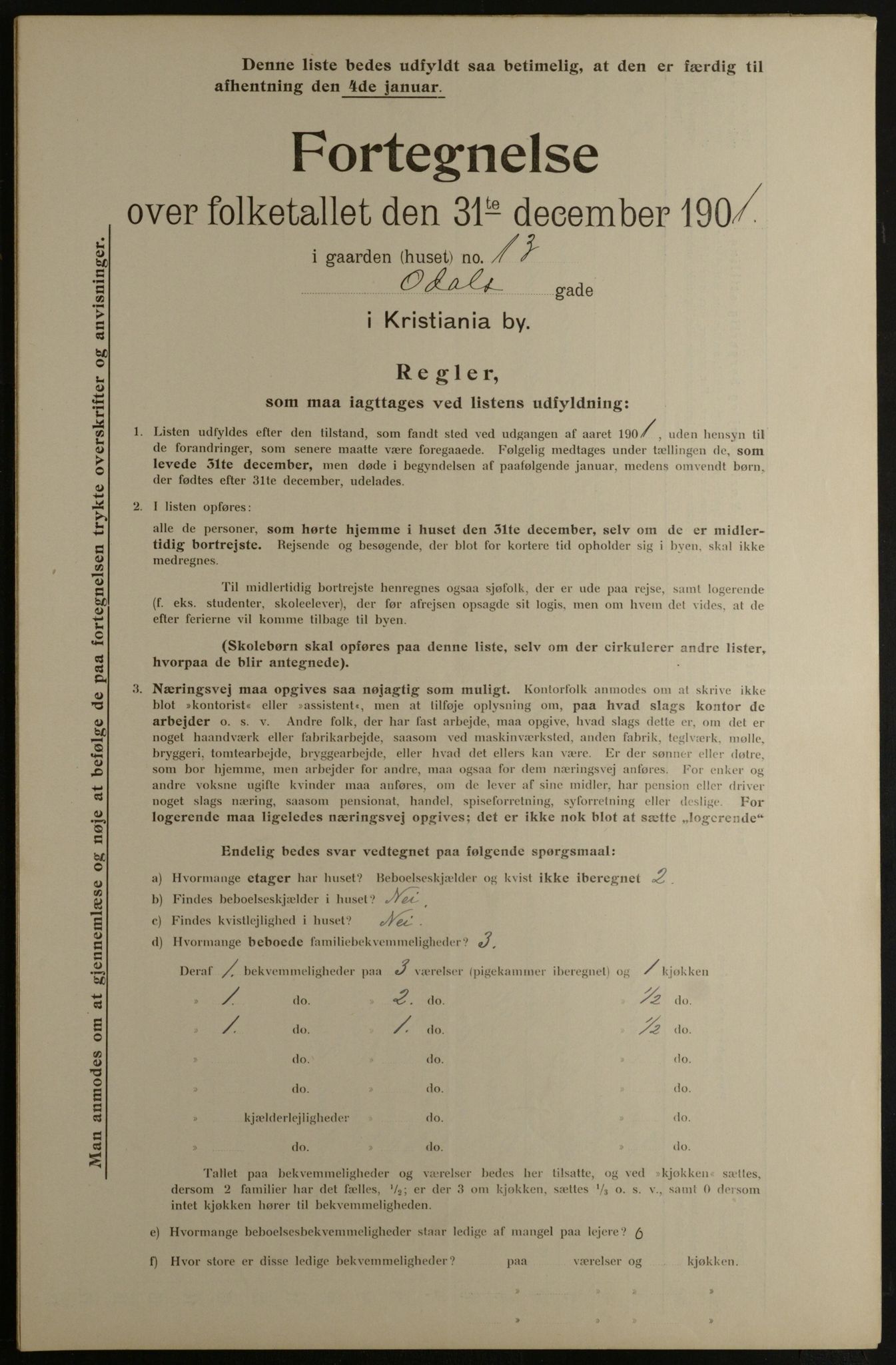 OBA, Kommunal folketelling 31.12.1901 for Kristiania kjøpstad, 1901, s. 11437