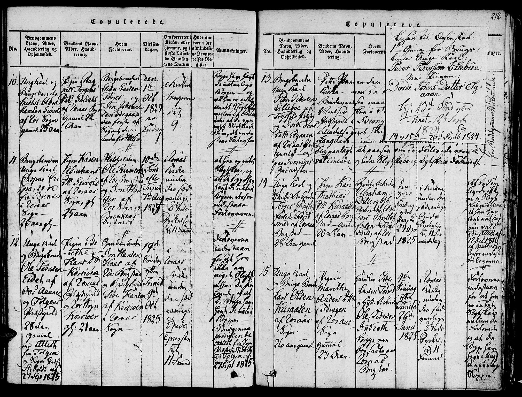 Ministerialprotokoller, klokkerbøker og fødselsregistre - Sør-Trøndelag, AV/SAT-A-1456/681/L0929: Ministerialbok nr. 681A07, 1817-1828, s. 212
